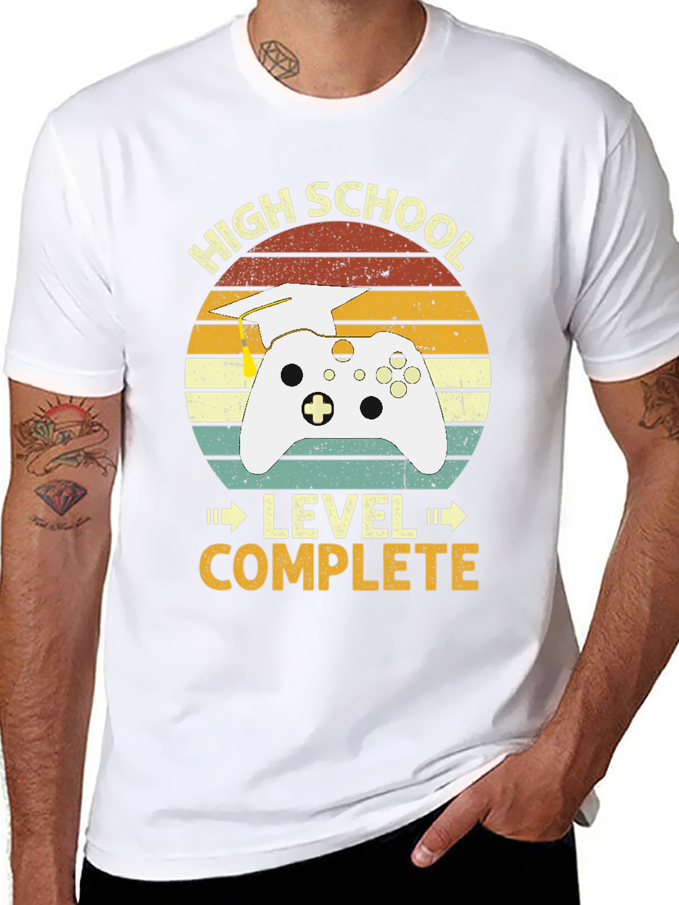 High School Graduation Gamer T-Shirt - Level Complete!