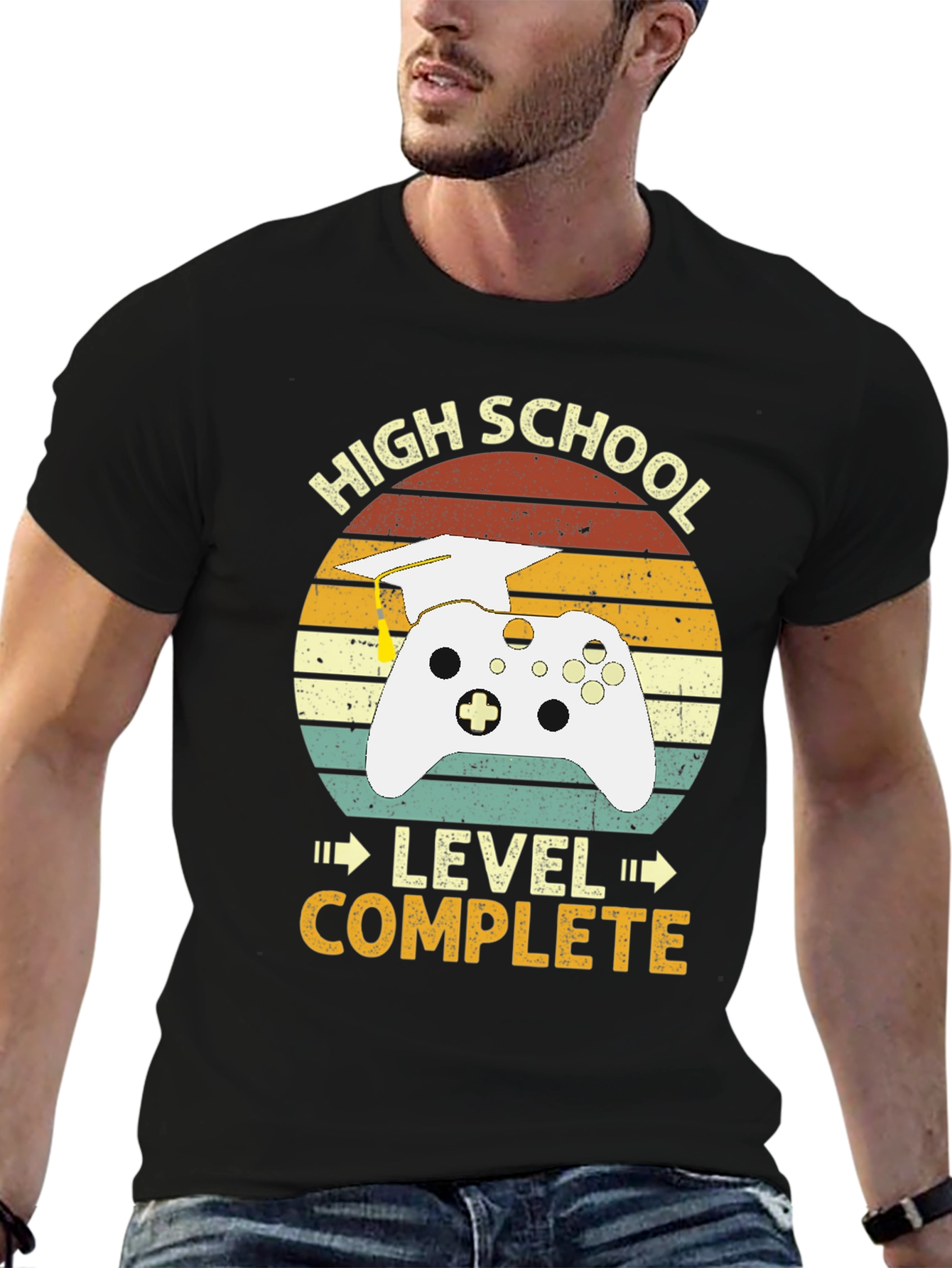 High School Graduation Gamer T-Shirt - Level Complete!