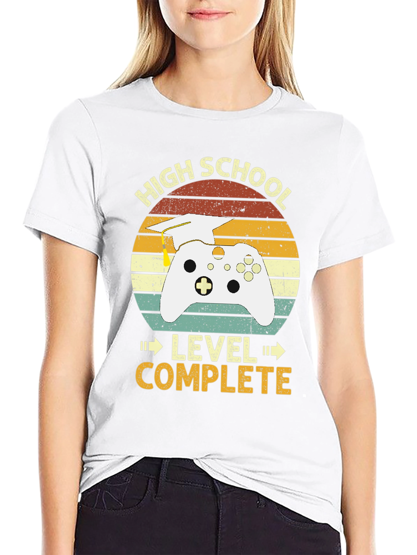 High School Graduation Gamer T-Shirt - Level Complete!