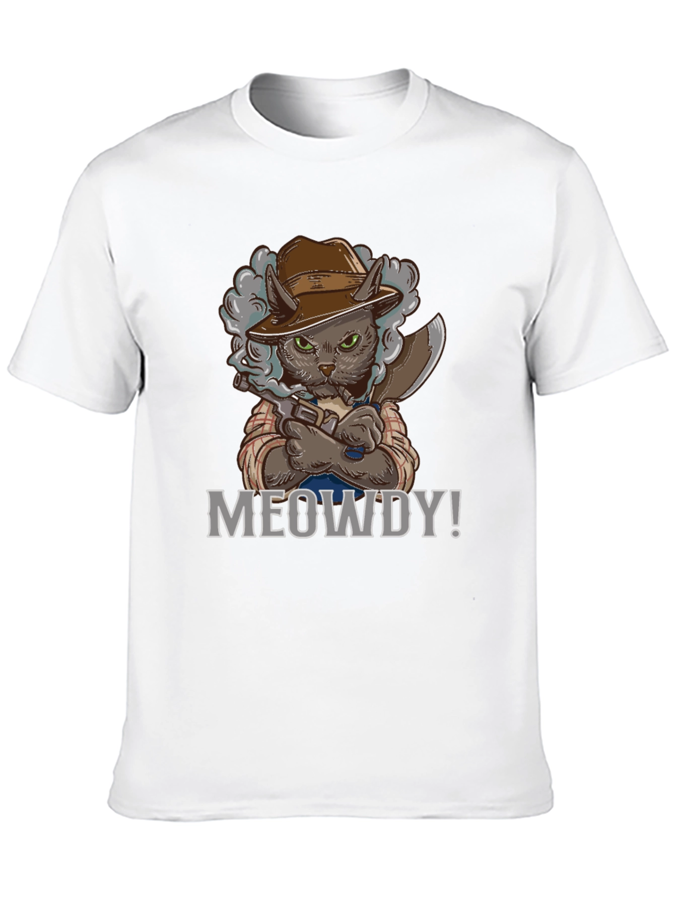 Meowdy Cat Cowboy Graphic T-Shirt