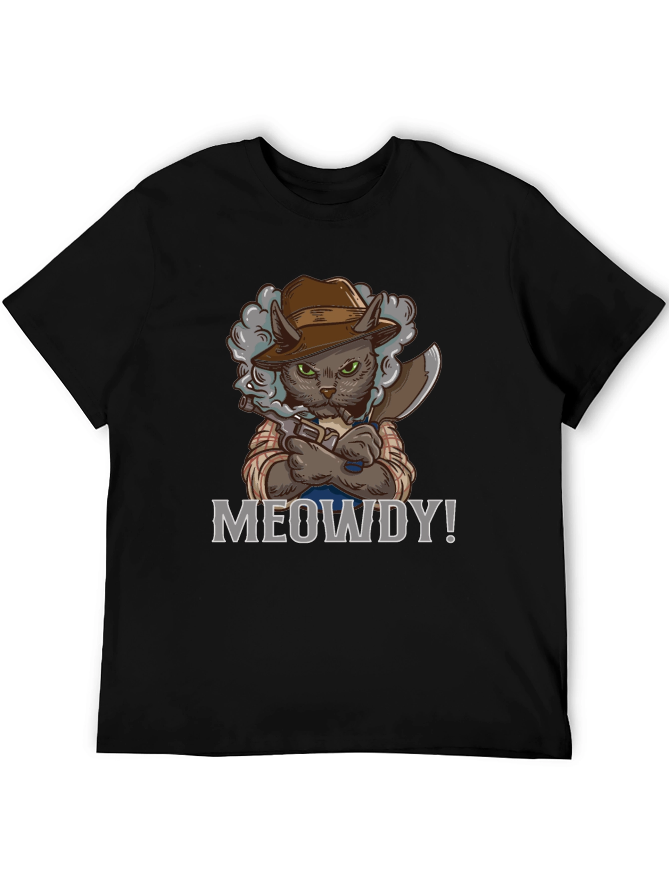 Meowdy Cat Cowboy Graphic T-Shirt