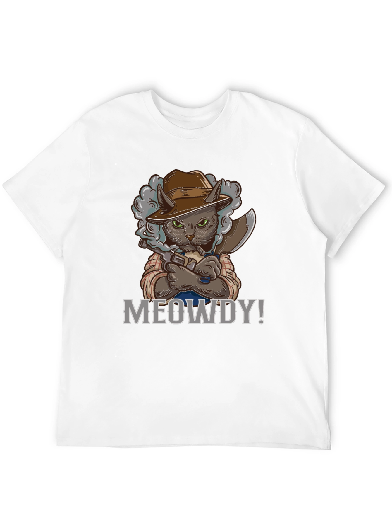 Meowdy Cat Cowboy Graphic T-Shirt