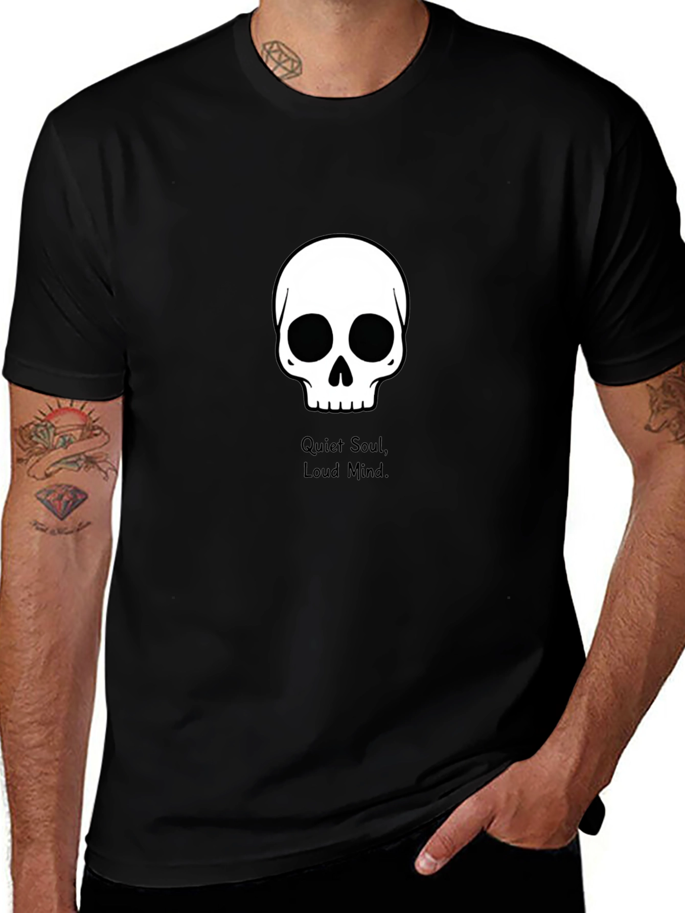 Skull Graphic Tee - Quiet Soul Loud Mind T-Shirt