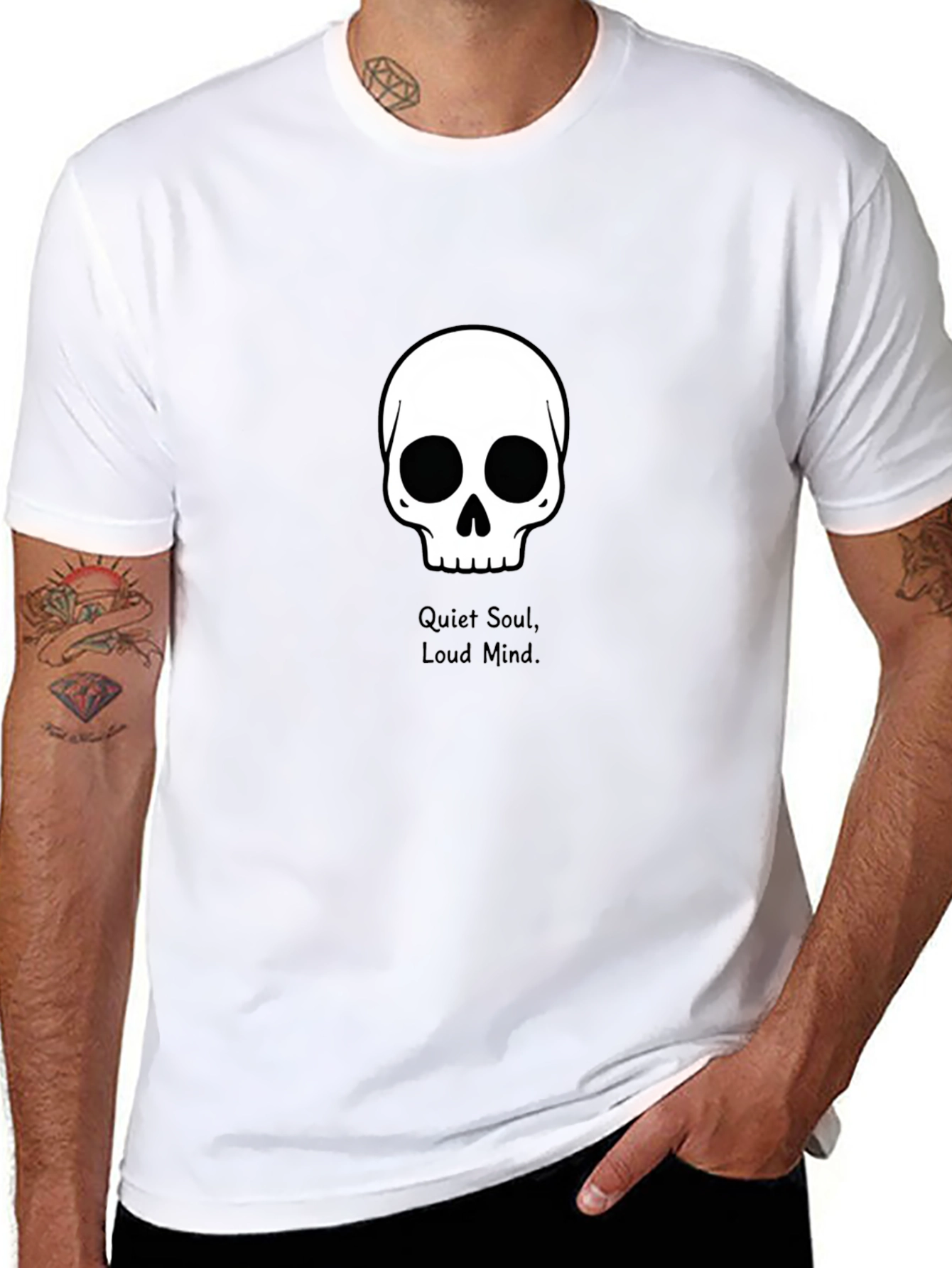 Skull Graphic Tee - Quiet Soul Loud Mind T-Shirt