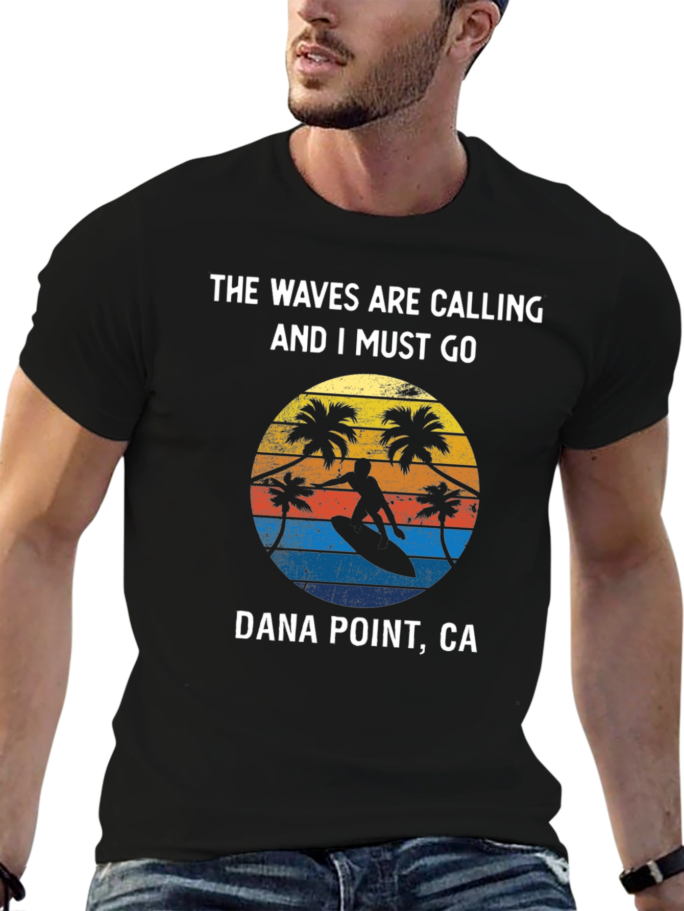Dana Point Surfing T-Shirt - Waves are Calling