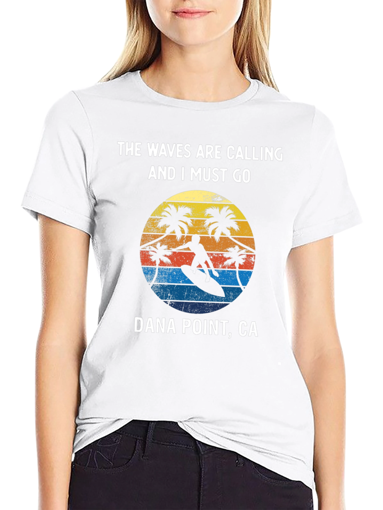 Dana Point Surfing T-Shirt - Waves are Calling