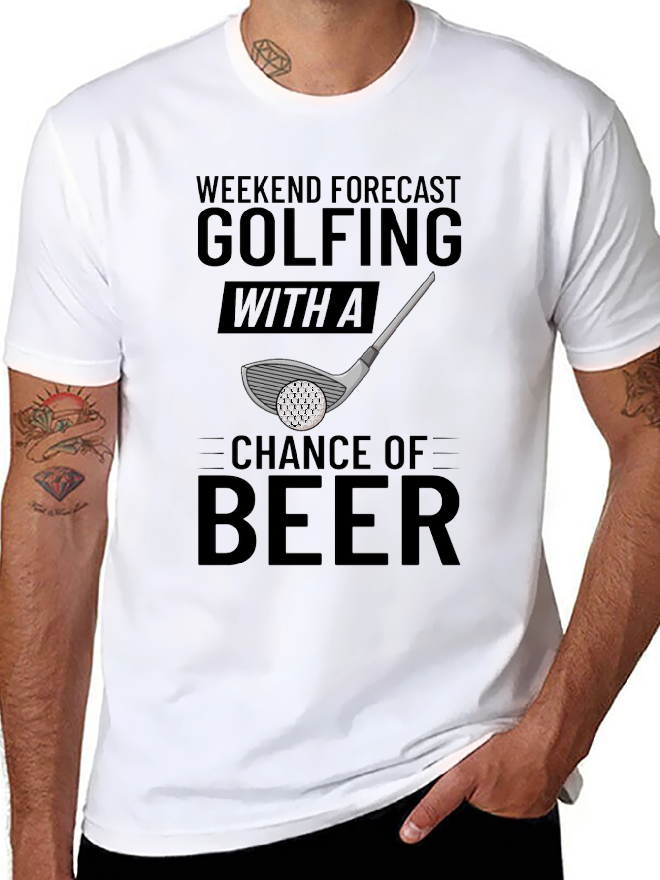 Golfing & Beer T-Shirt: Weekend Forecast