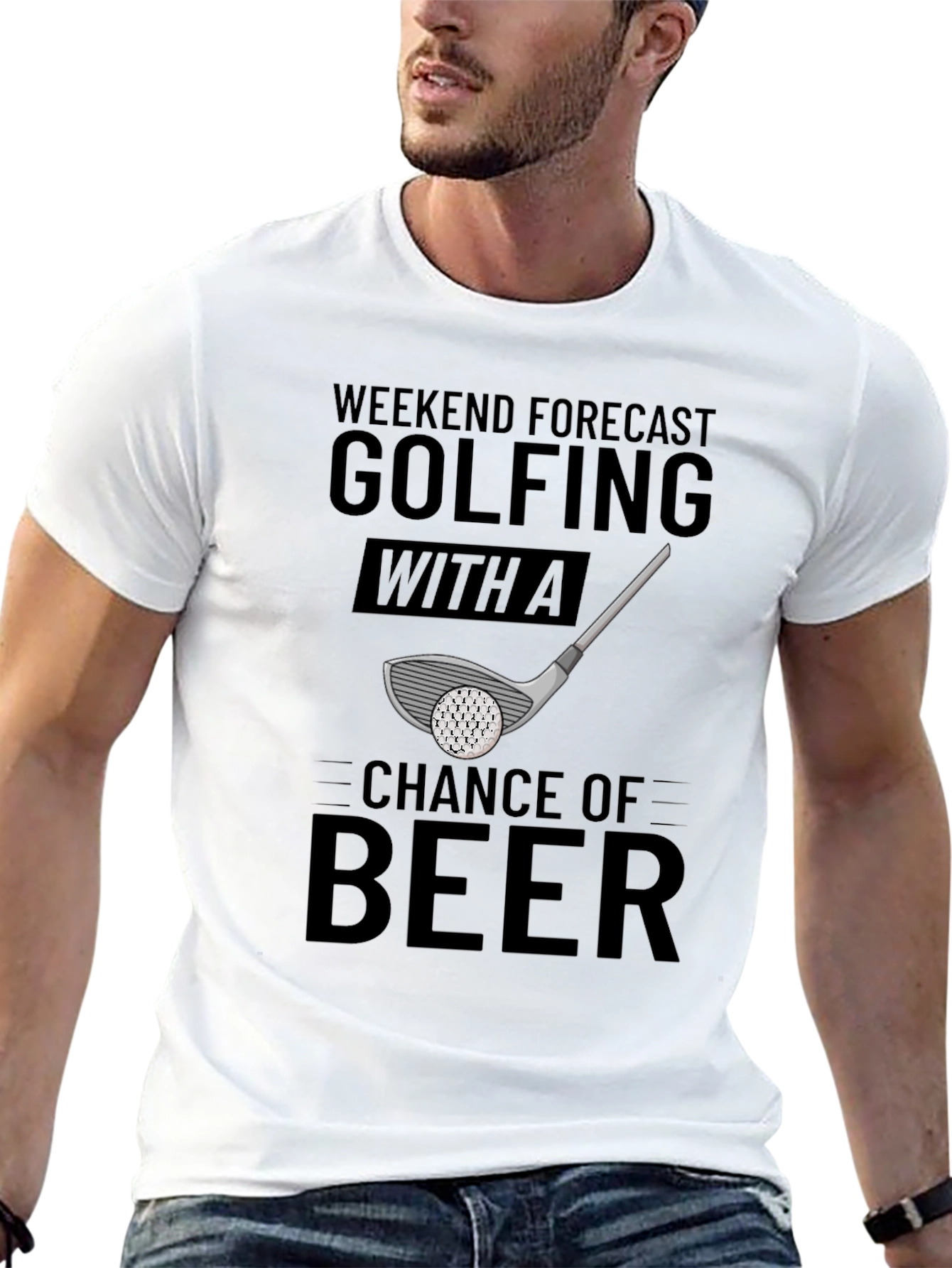 Golfing & Beer T-Shirt: Weekend Forecast