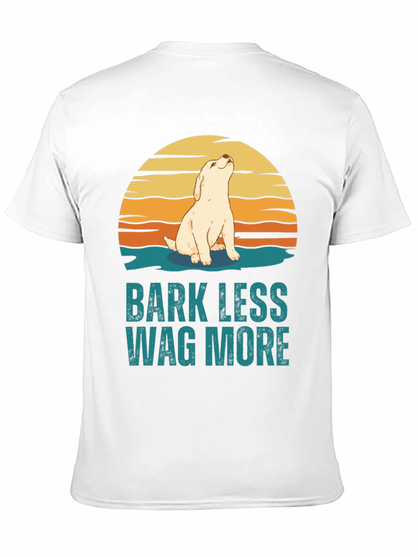 Bark Less Wag More Dog Graphic Tee