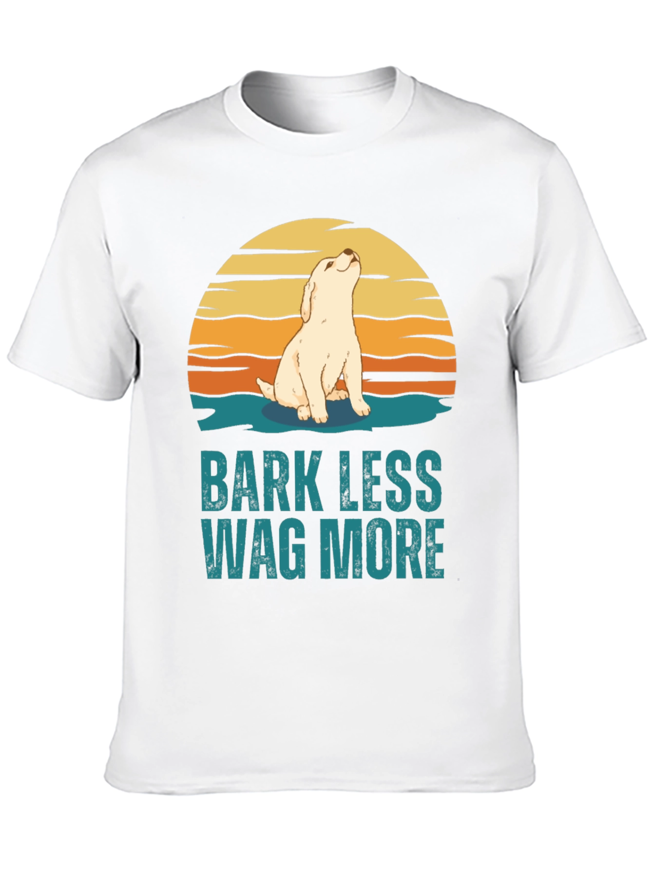 Bark Less Wag More Dog Graphic Tee
