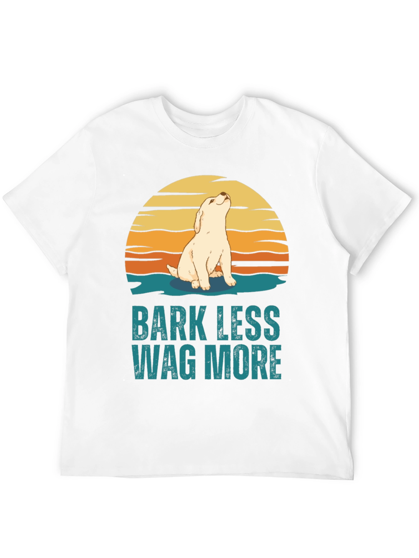 Bark Less Wag More Dog Graphic Tee