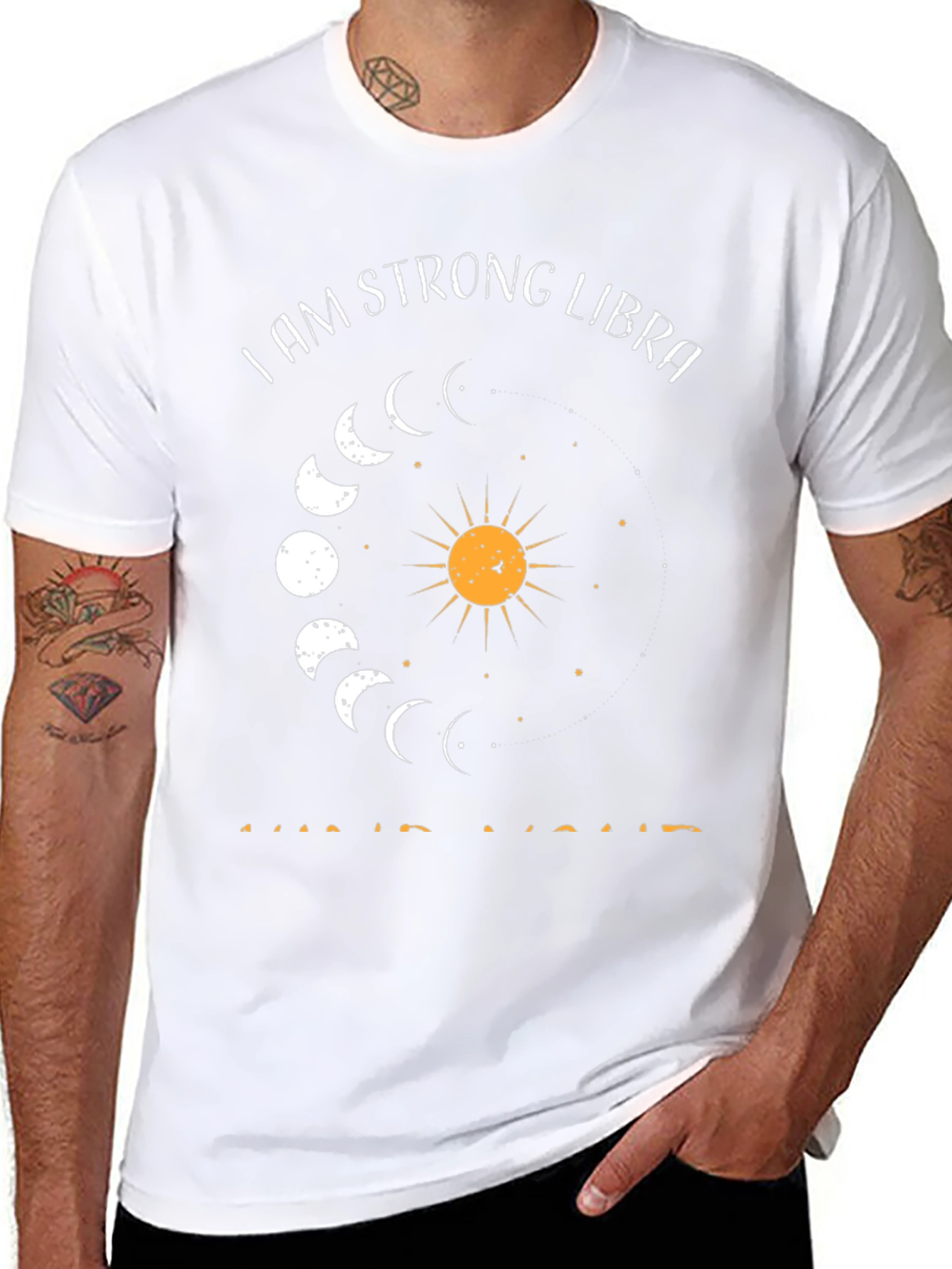 Strong Libra Moon Phase Graphic Tee