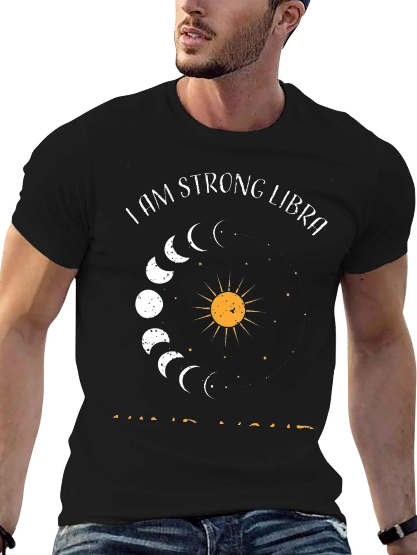 Strong Libra Moon Phase Graphic Tee