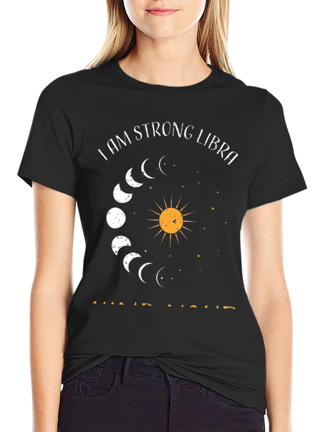 Strong Libra Moon Phase Graphic Tee