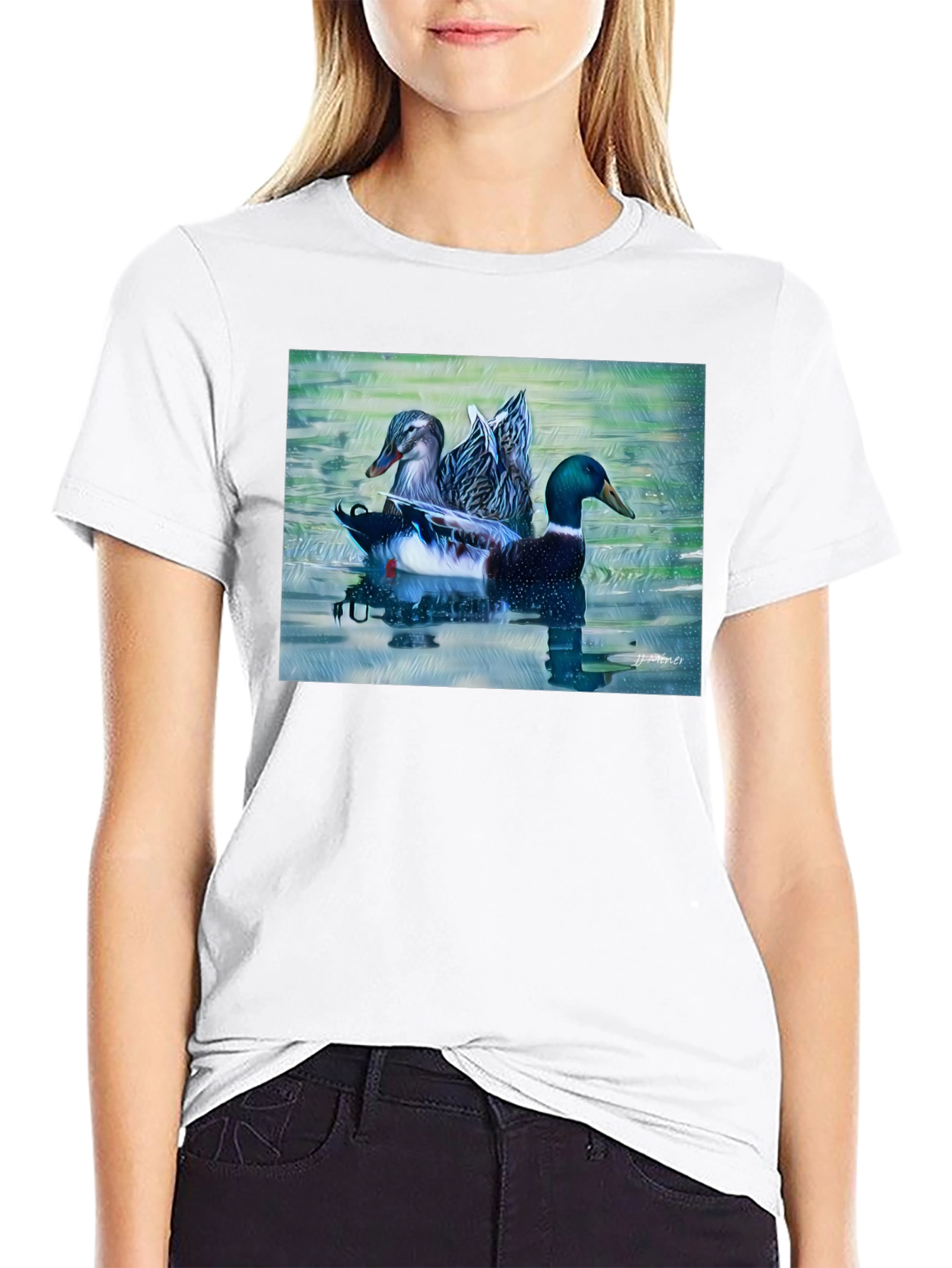 Mallard Duck Graphic Print Tee