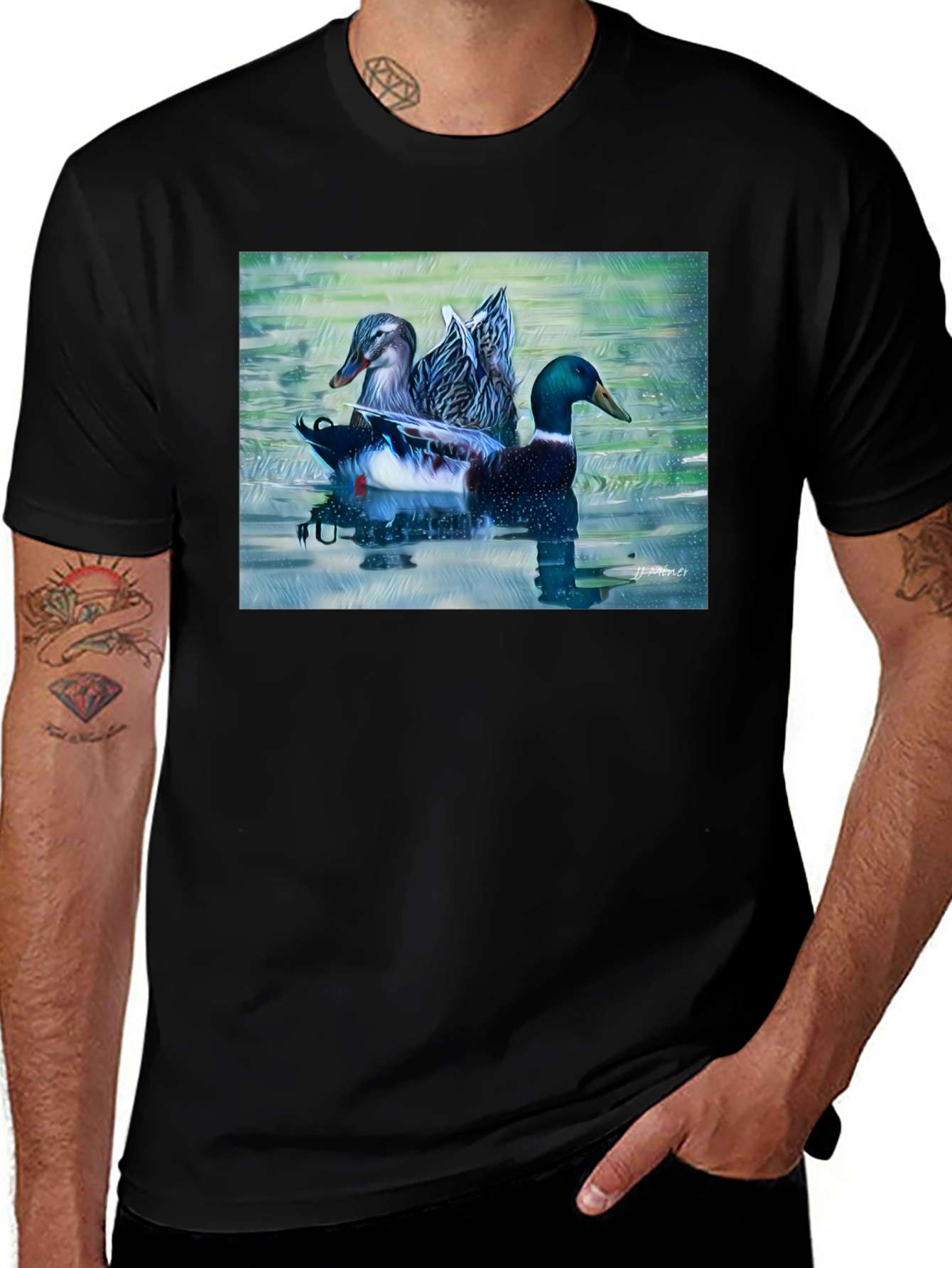 Mallard Duck Graphic Print Tee