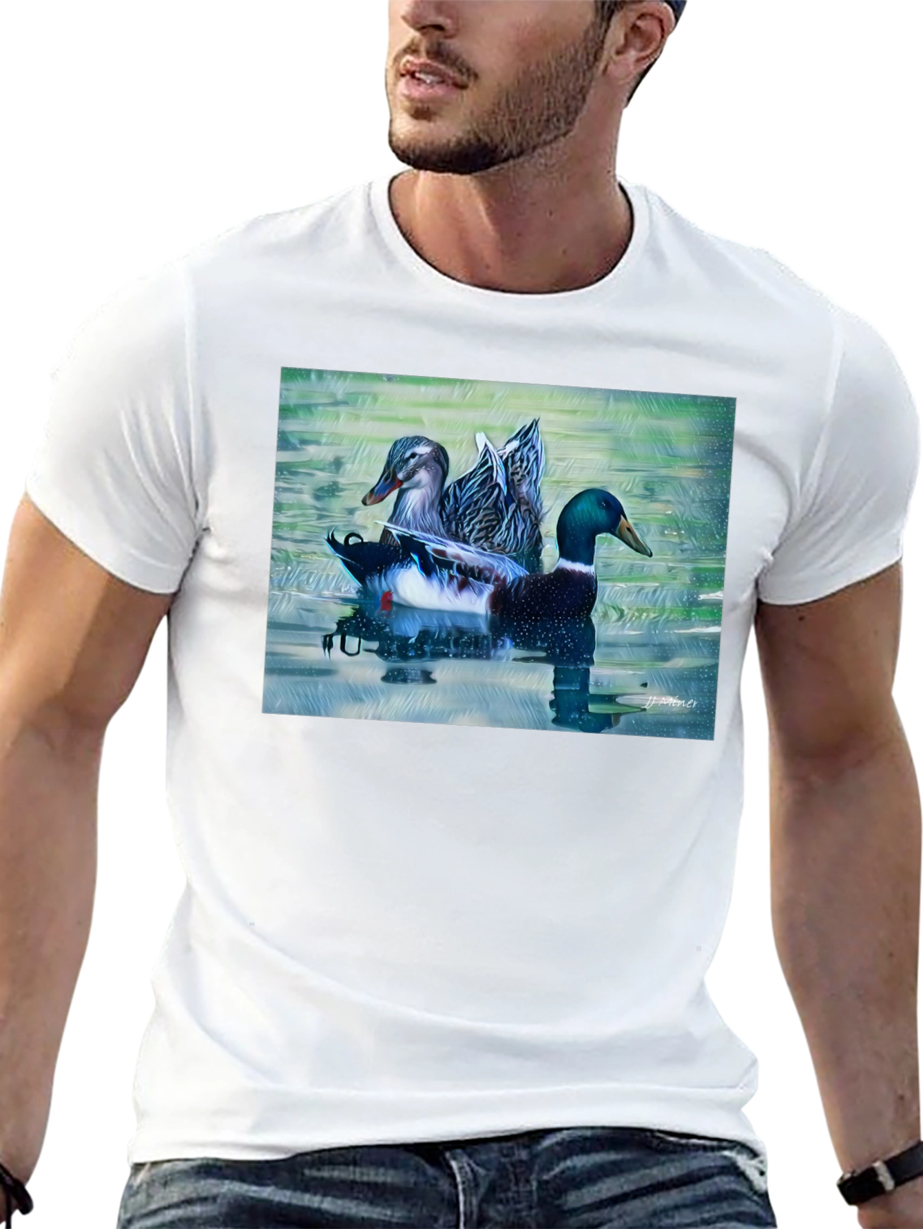 Mallard Duck Graphic Print Tee