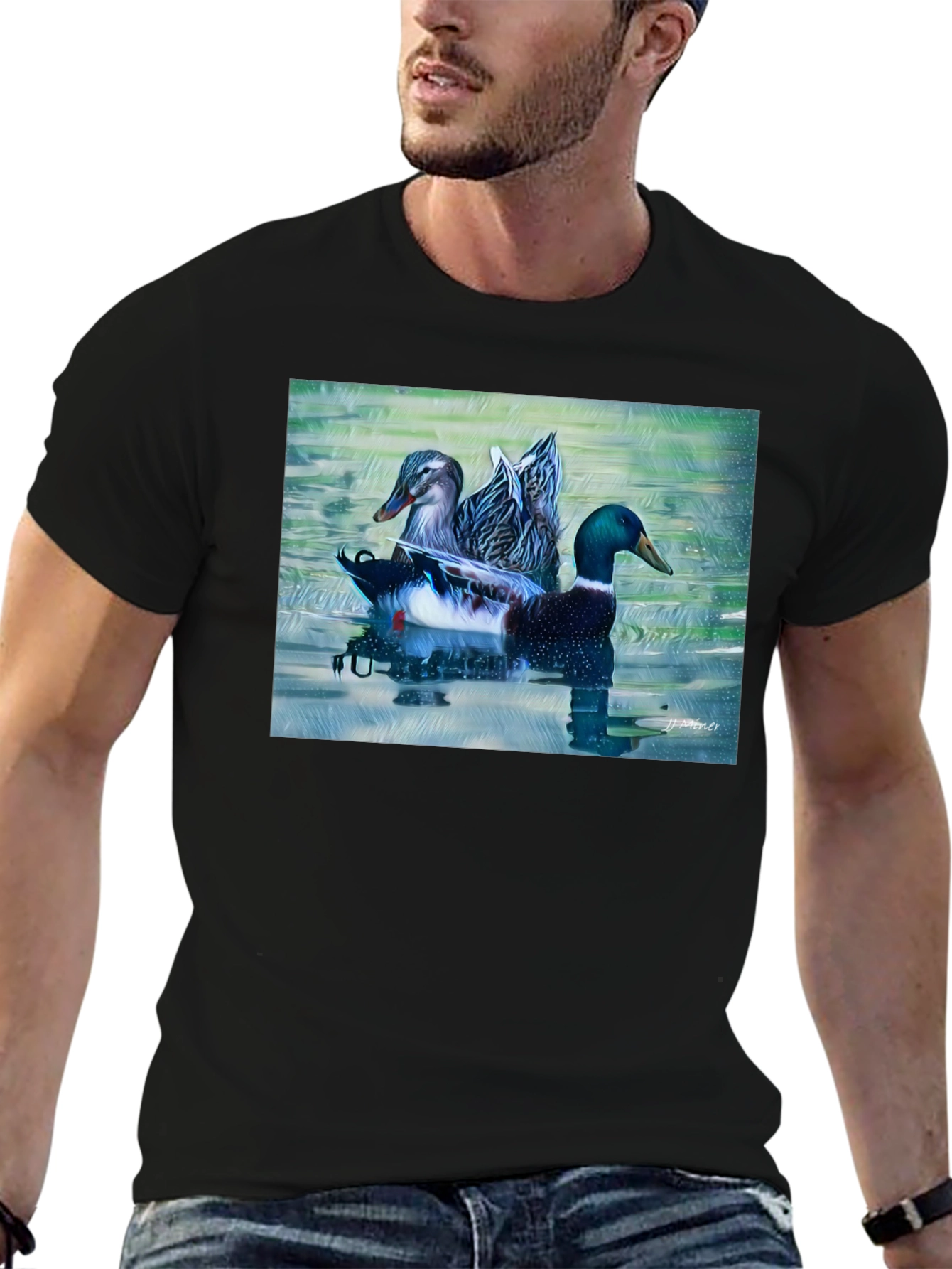 Mallard Duck Graphic Print Tee