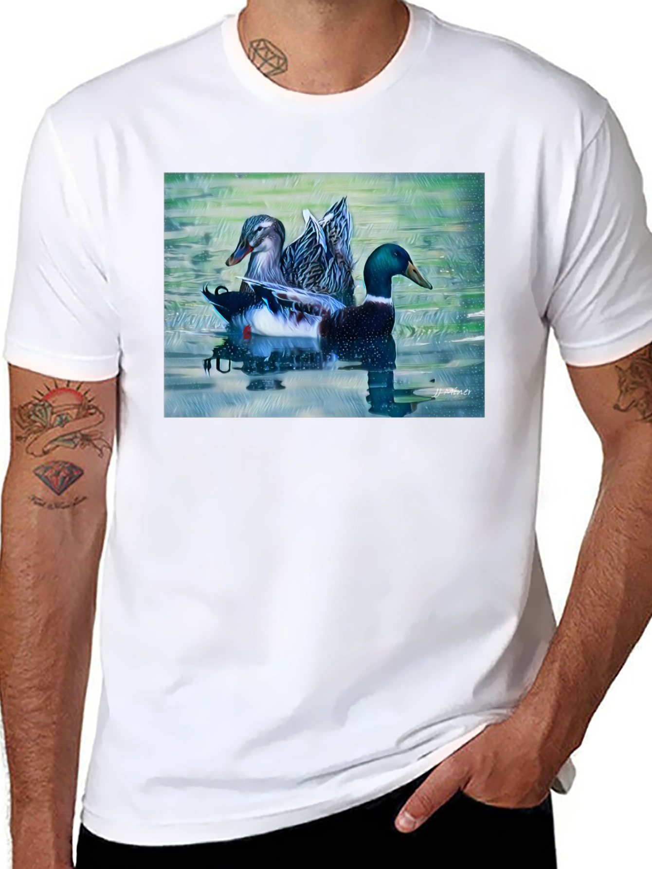 Mallard Duck Graphic Print Tee