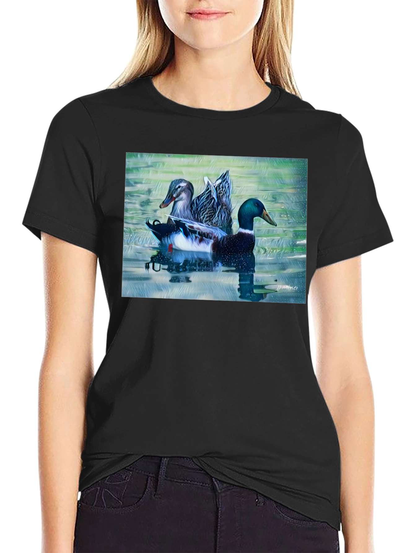 Mallard Duck Graphic Print Tee