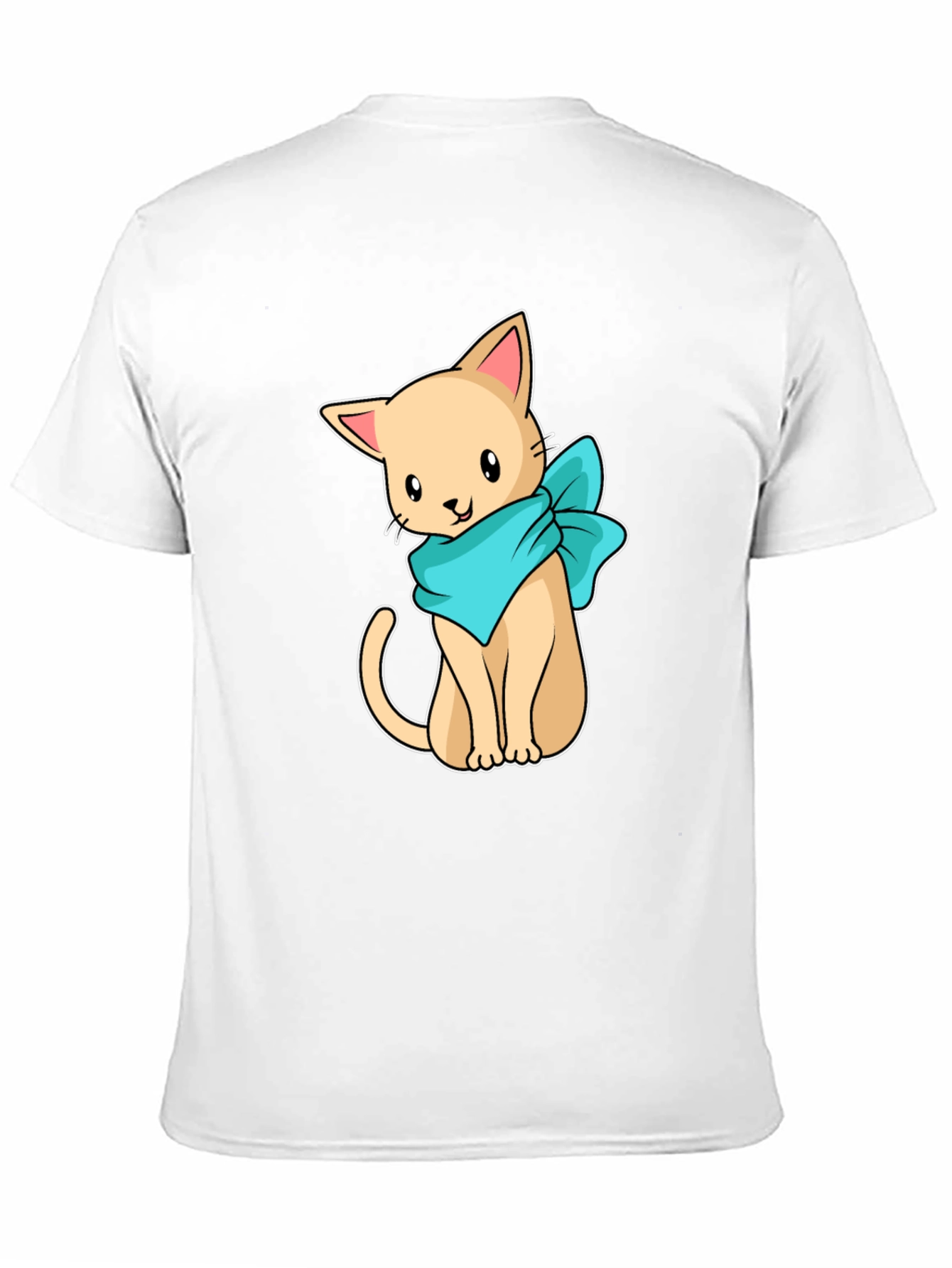 Cute Cartoon Cat Graphic Tee - Black Unisex Shirt