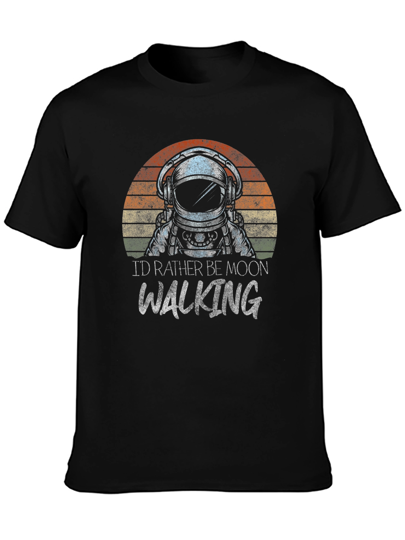 Astronaut Moonwalking Graphic Tee - Retro Style