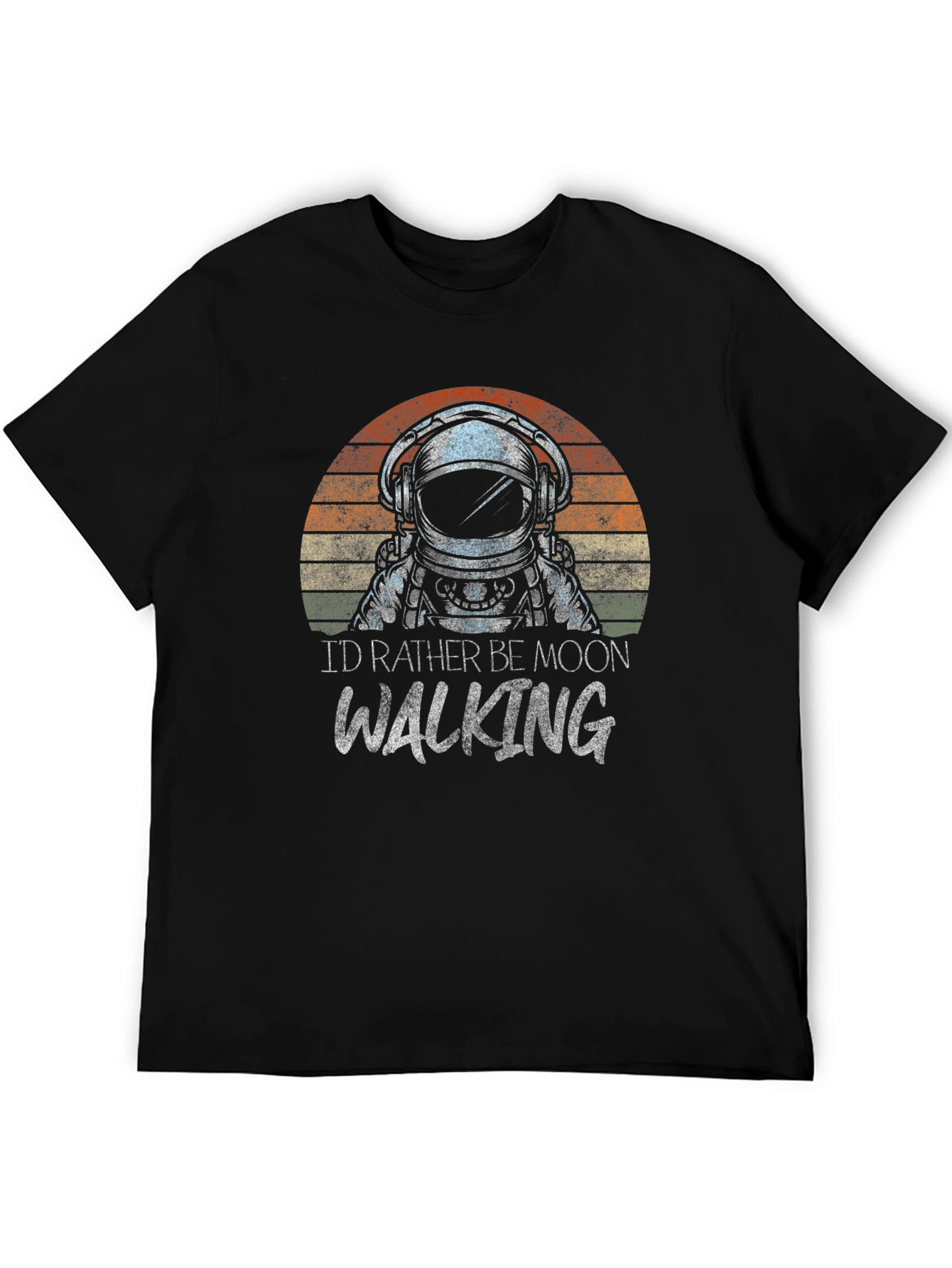 Astronaut Moonwalking Graphic Tee - Retro Style