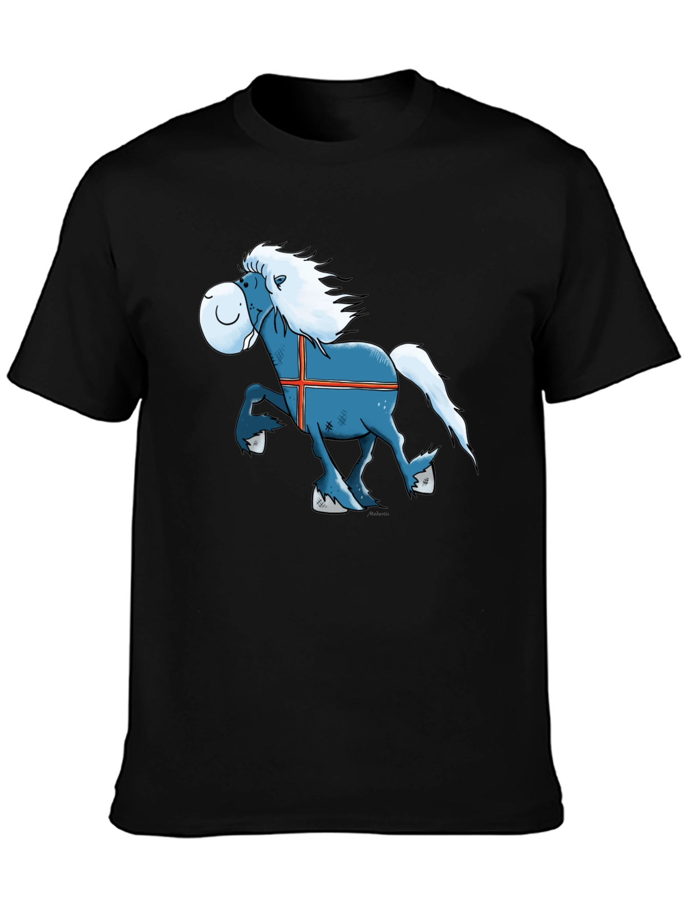 Icelandic Horse Cartoon T-Shirt - Novelty Tee
