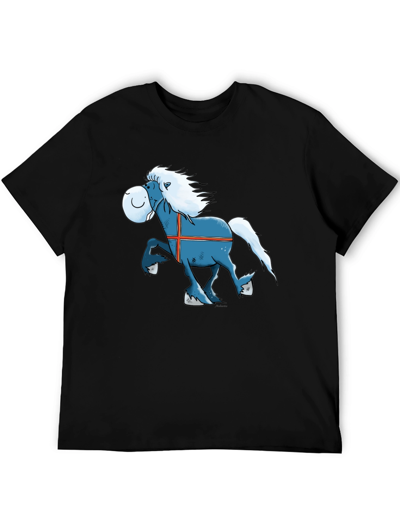 Icelandic Horse Cartoon T-Shirt - Novelty Tee