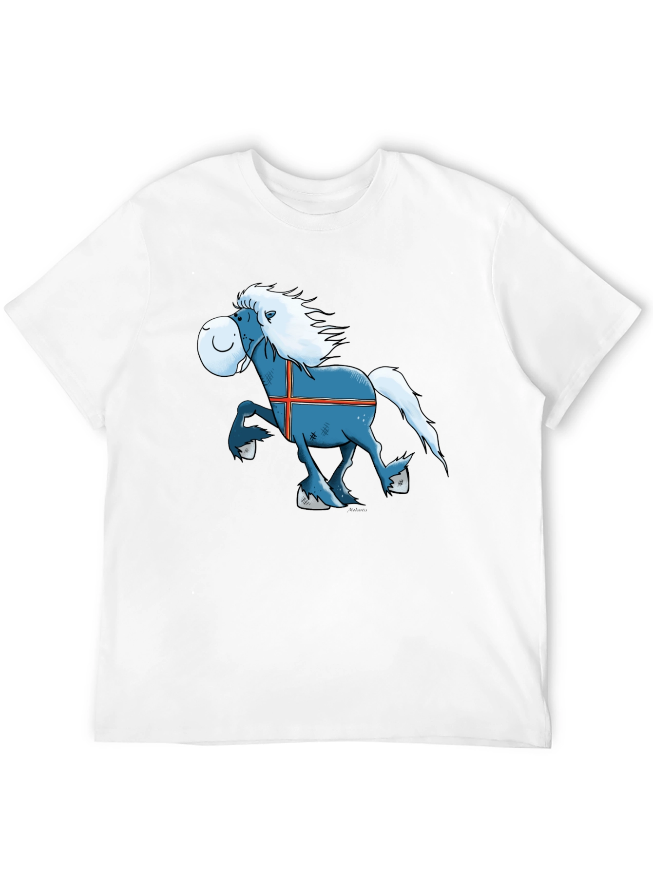 Icelandic Horse Cartoon T-Shirt - Novelty Tee