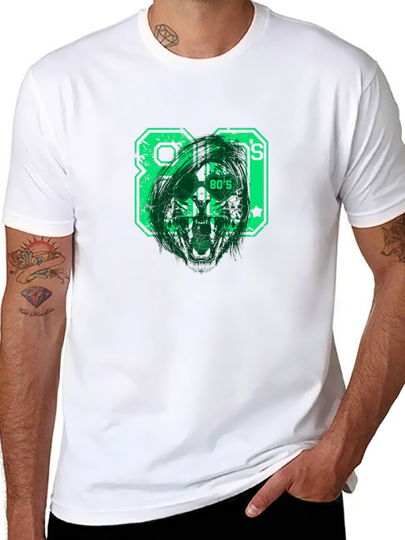 Retro 80s Graphic T-Shirt - Black