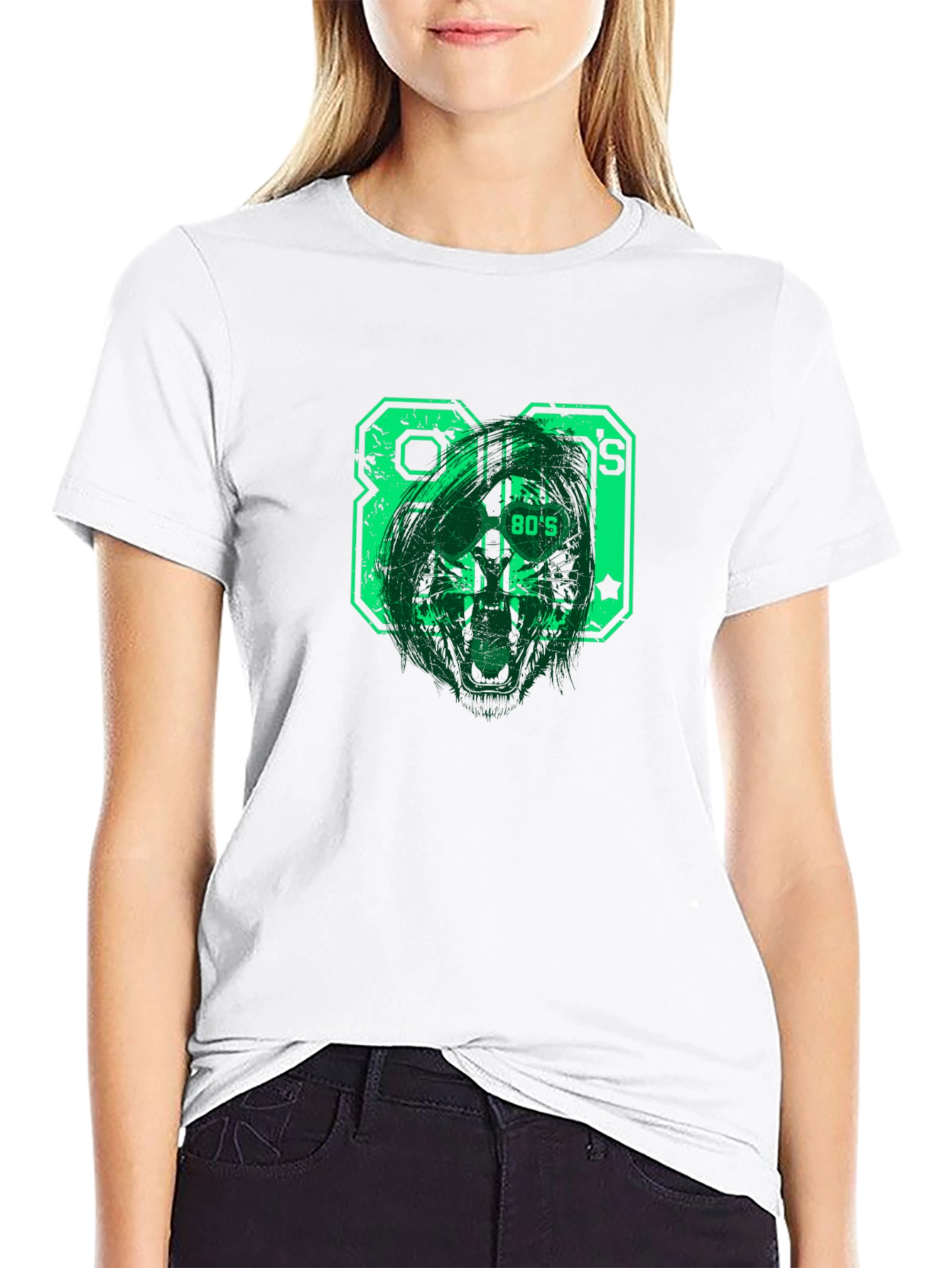 Retro 80s Graphic T-Shirt - Black