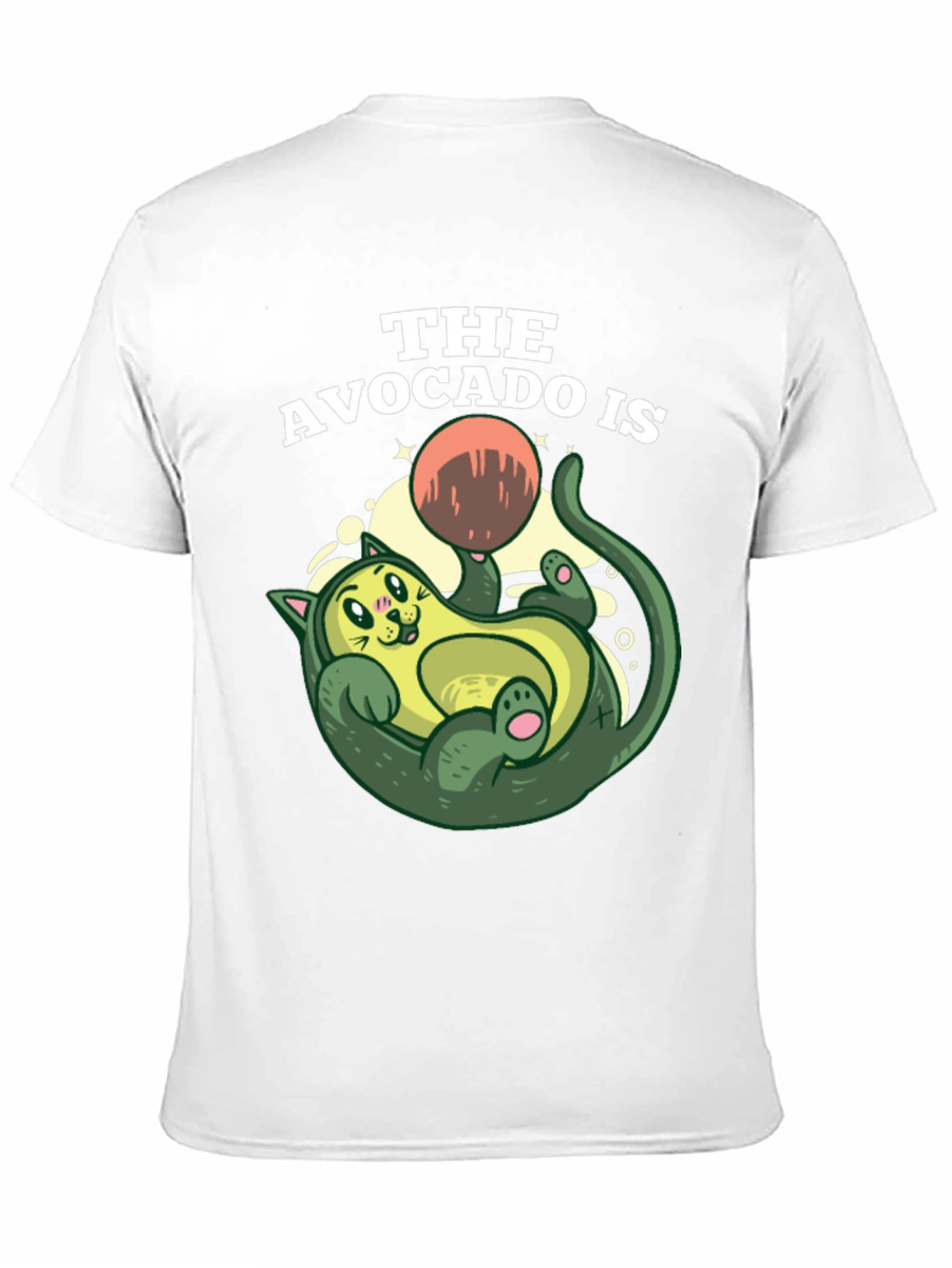 Avocado Cat Graphic Tee - Fun Novelty Shirt