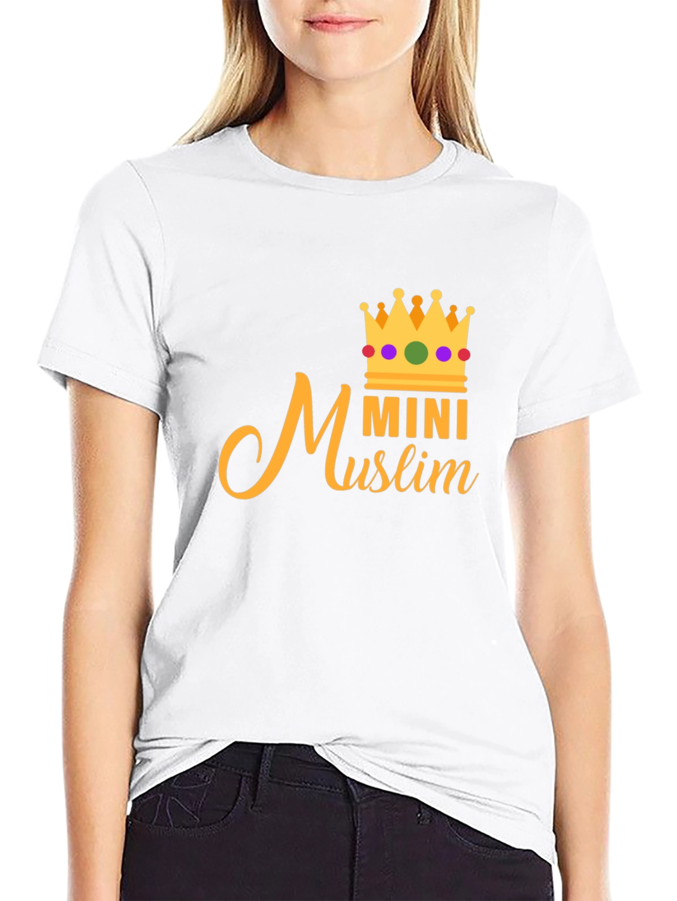 Mini Muslim Crown Tee - Black