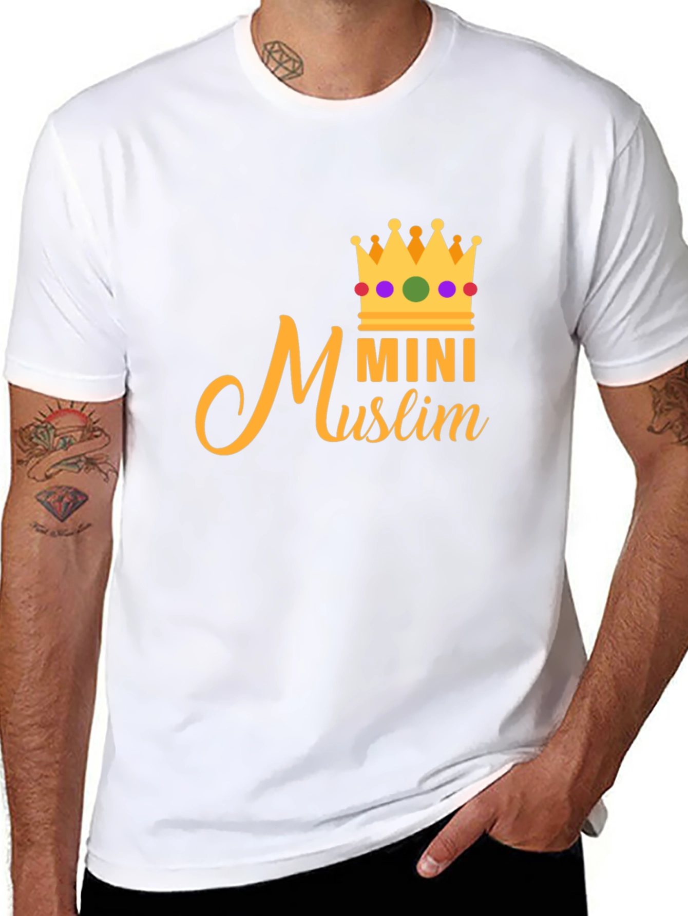 Mini Muslim Crown Tee - Black
