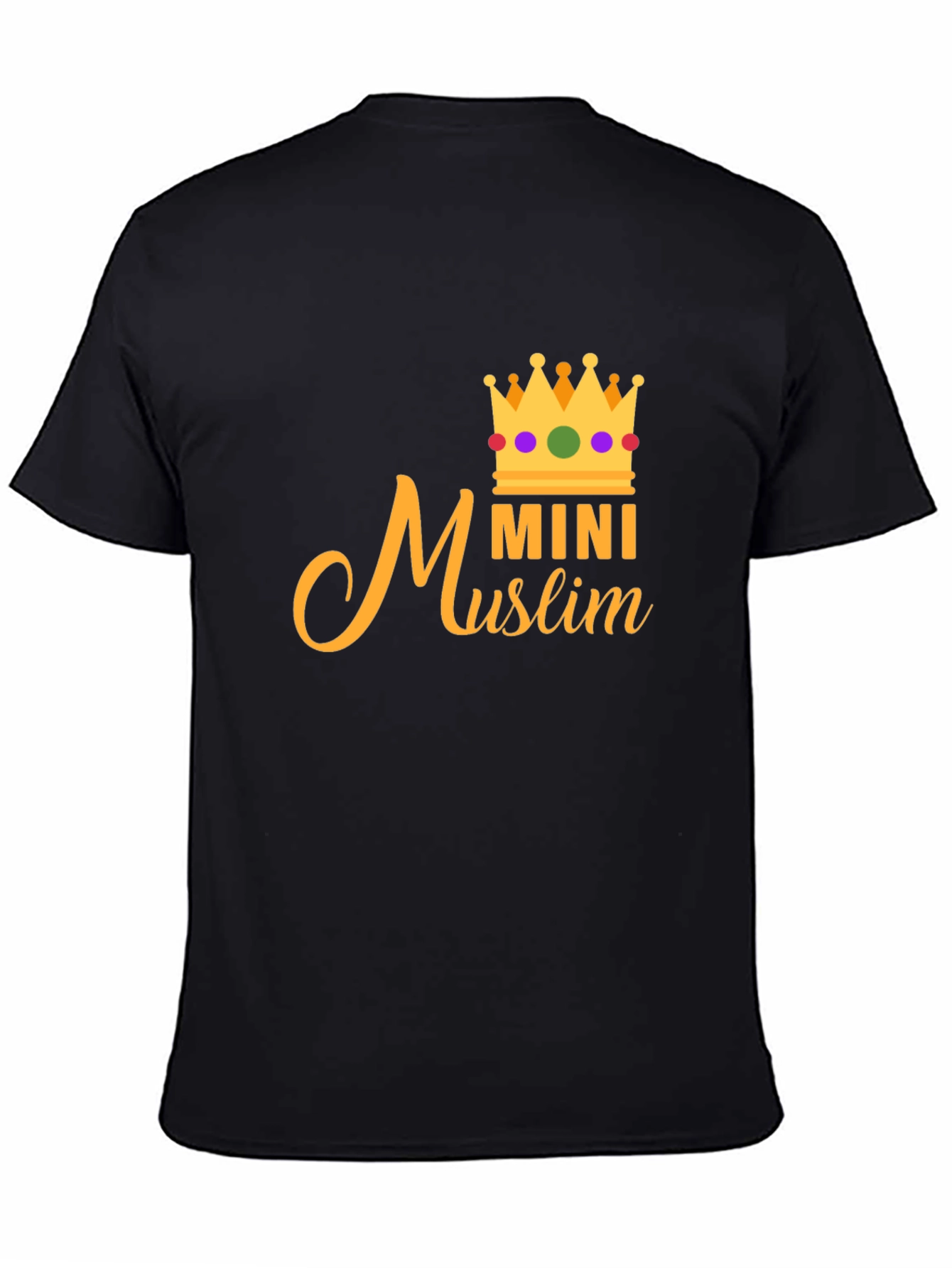 Mini Muslim Crown Tee - Black