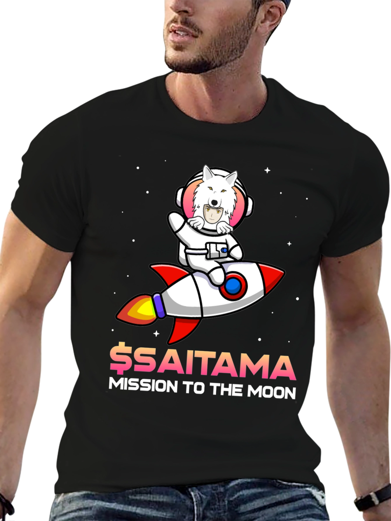 Saitama Mission to the Moon T-Shirt