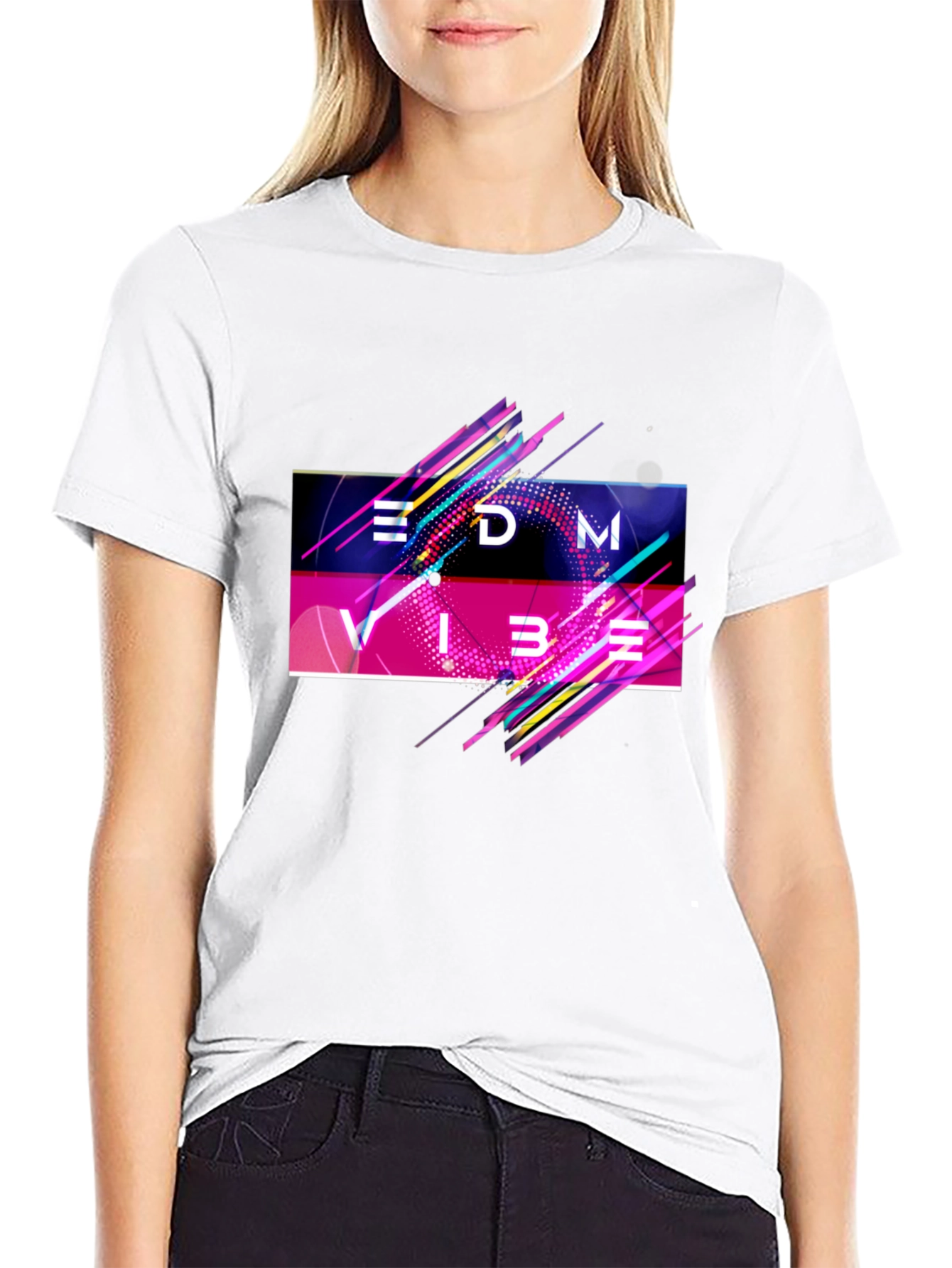 EDM Vibe Graphic Tee - Stylish Black T-Shirt