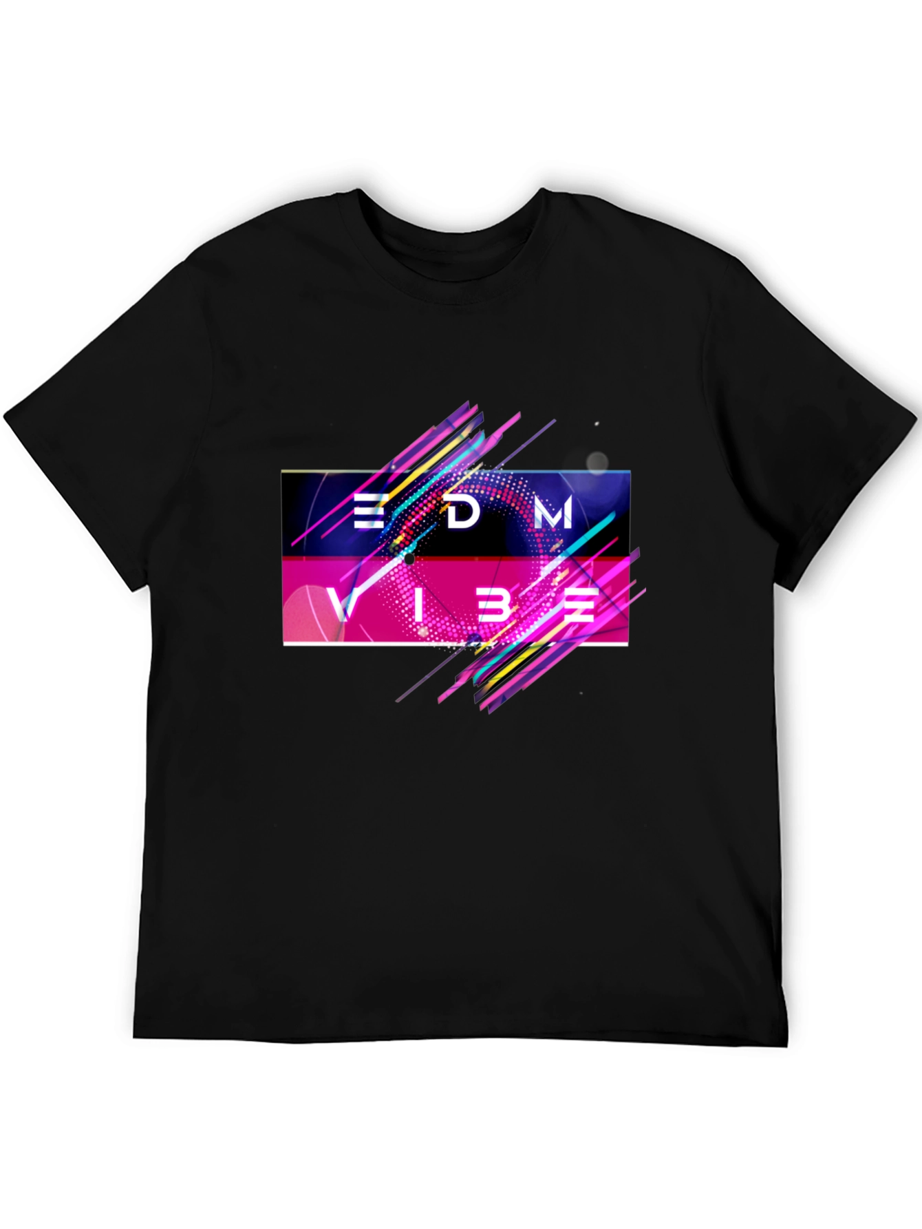 EDM Vibe Graphic Tee - Stylish Black T-Shirt