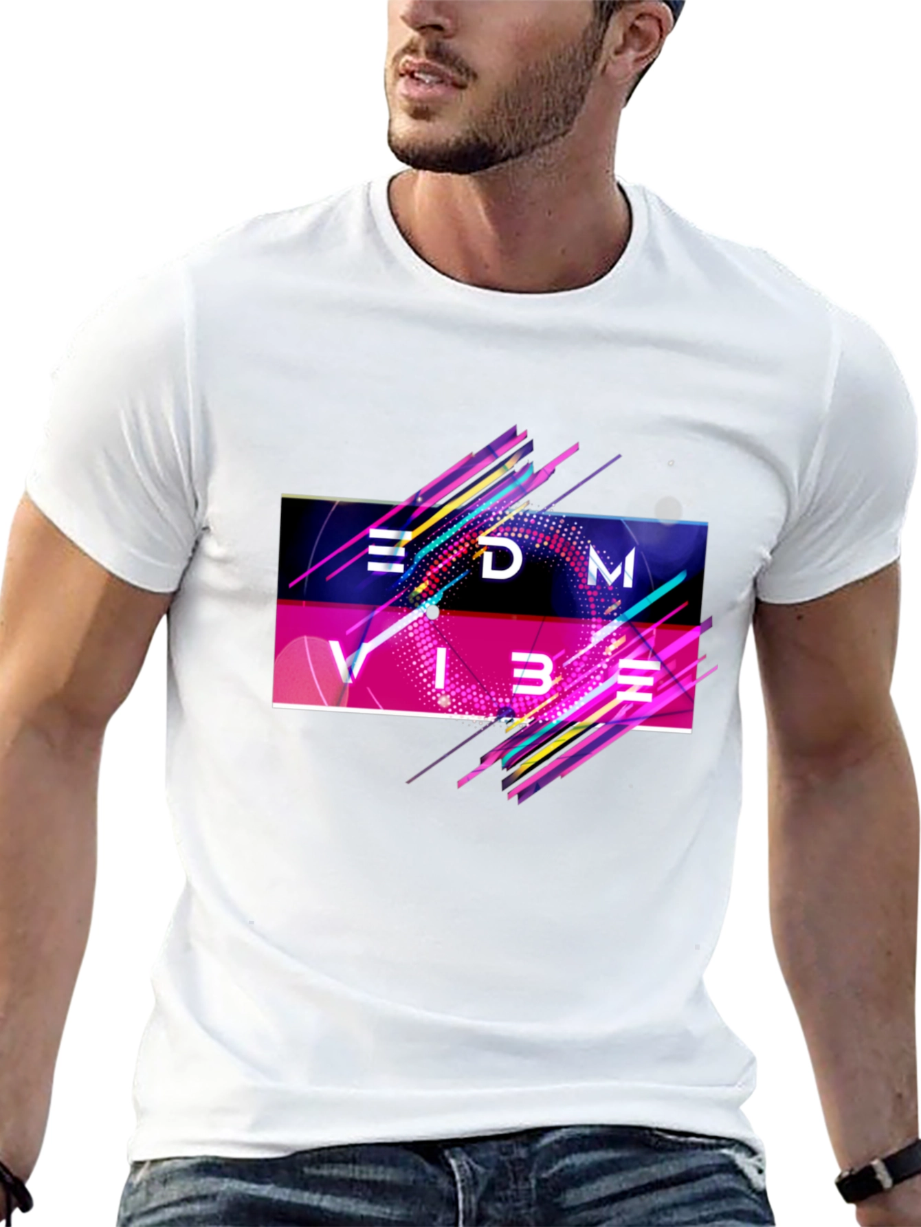 EDM Vibe Graphic Tee - Stylish Black T-Shirt