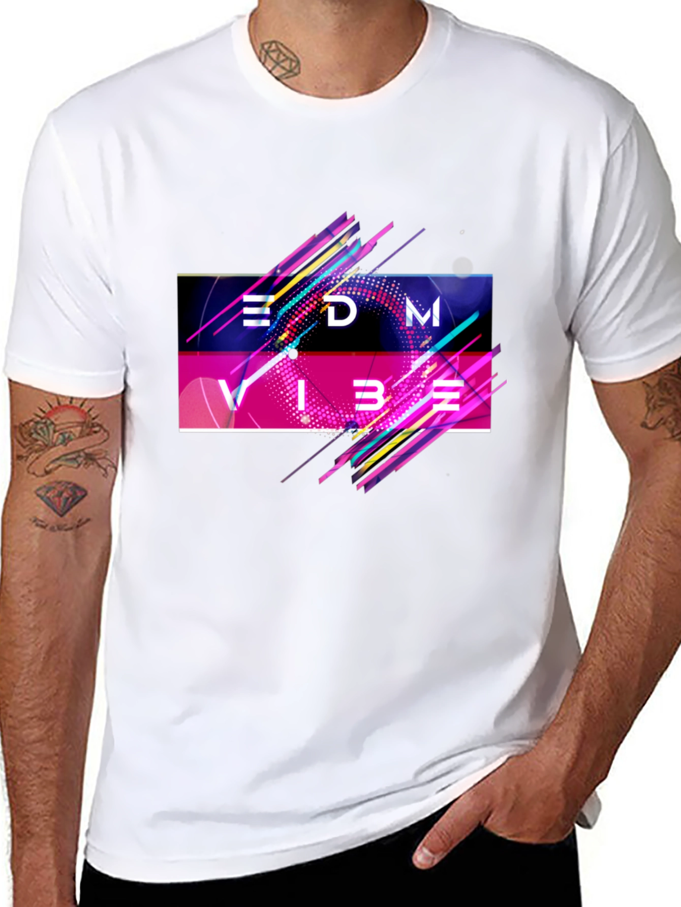 EDM Vibe Graphic Tee - Stylish Black T-Shirt