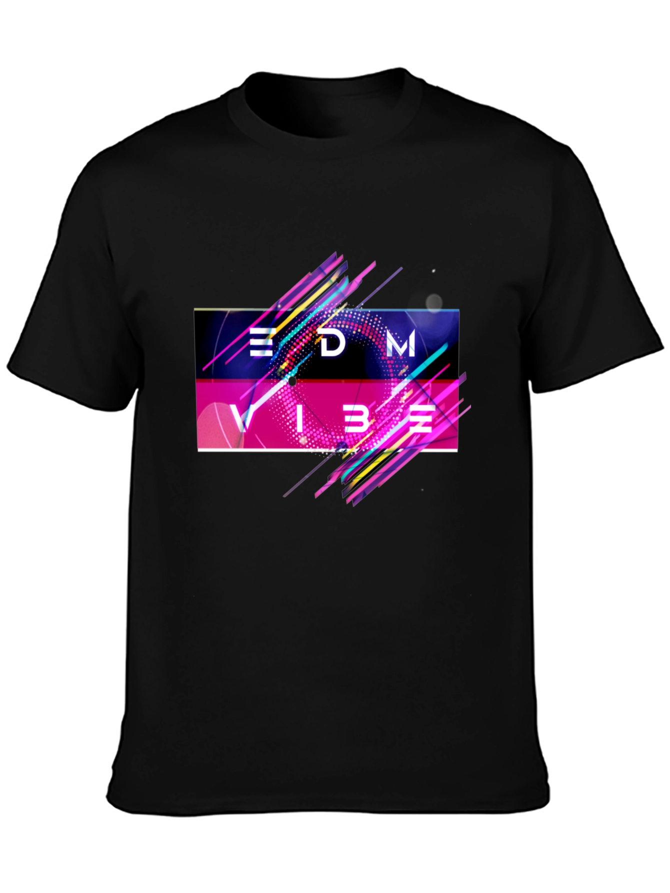 EDM Vibe Graphic Tee - Stylish Black T-Shirt