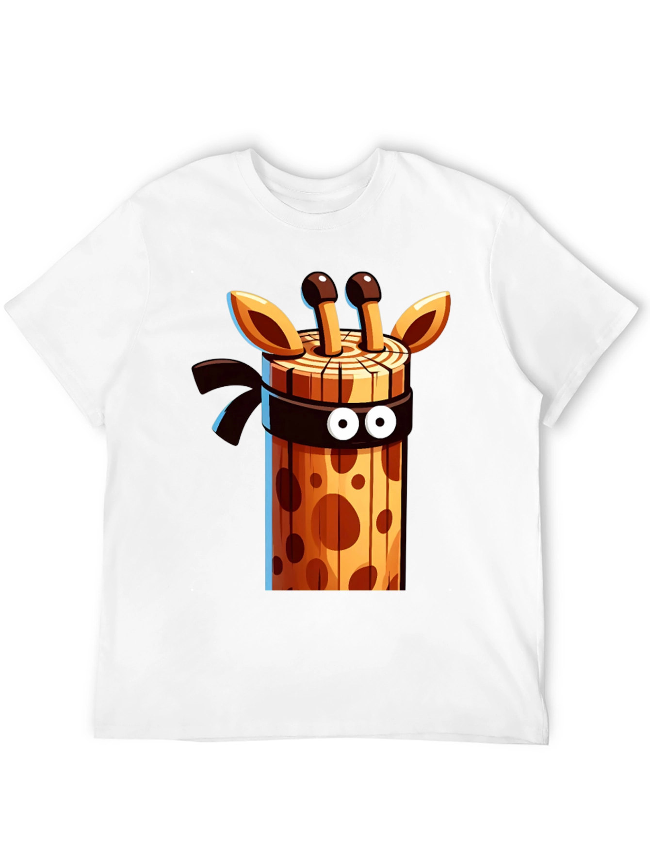 Ninja Giraffe Wooden Style Graphic Tee