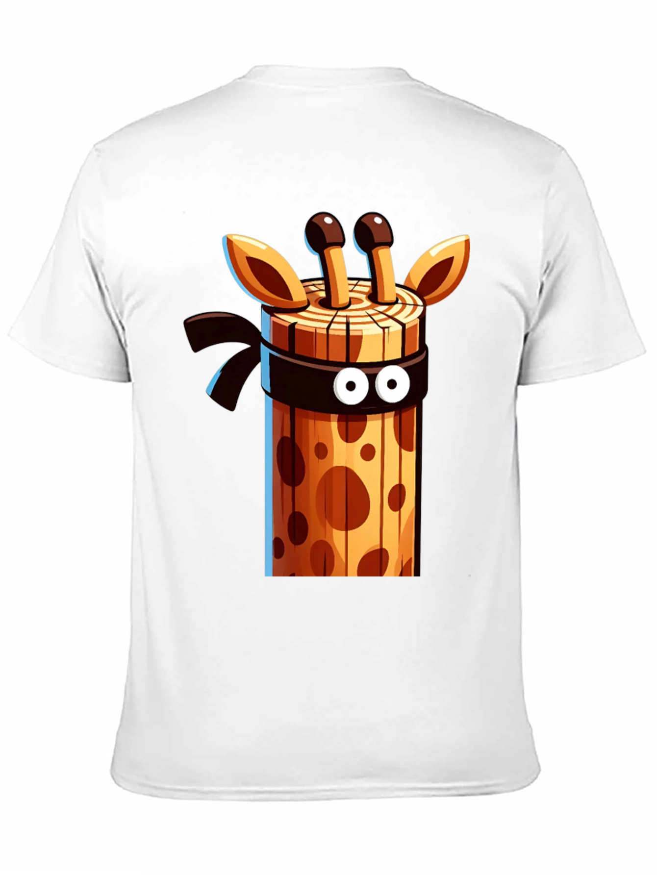 Ninja Giraffe Wooden Style Graphic Tee