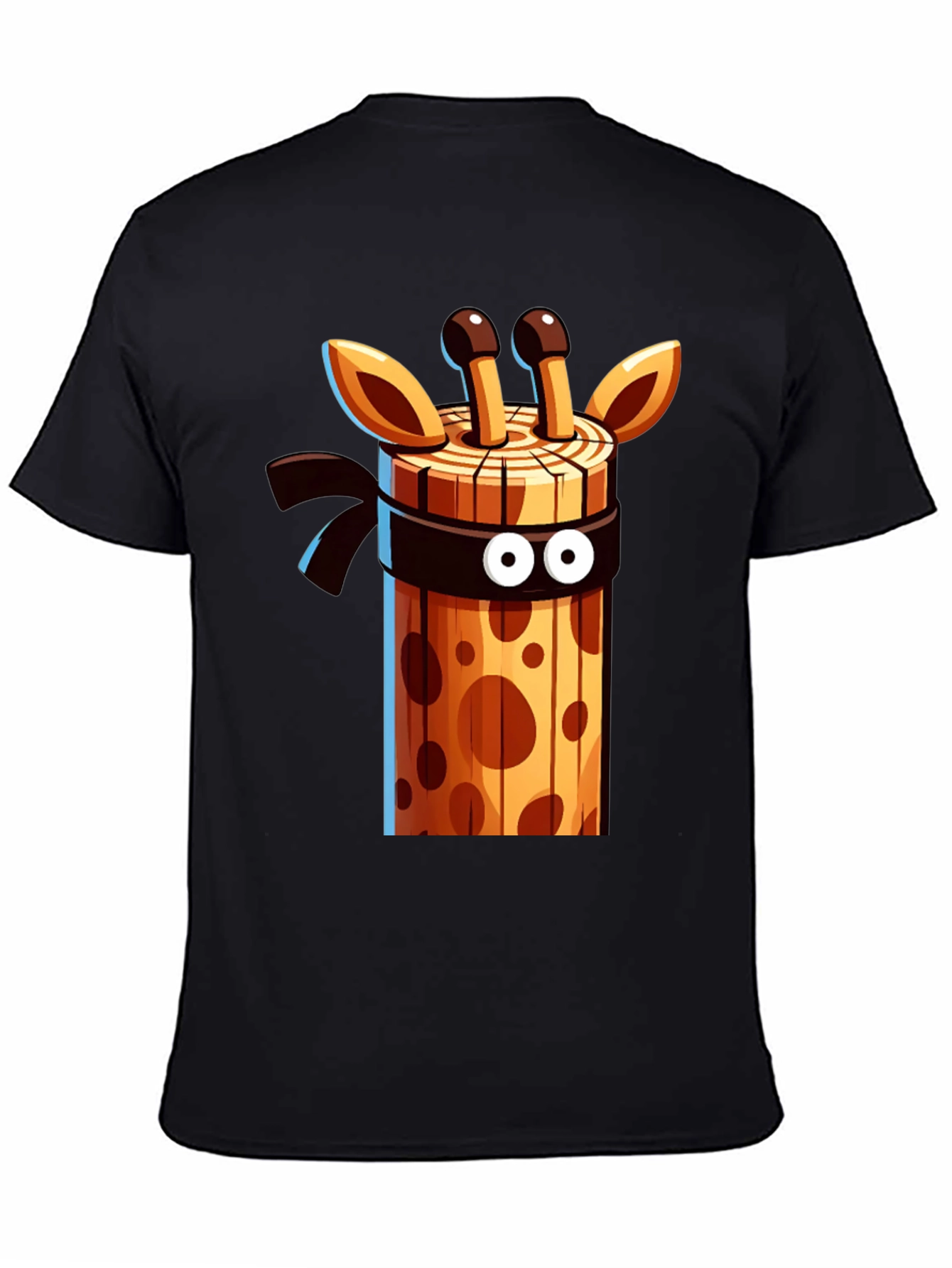 Ninja Giraffe Wooden Style Graphic Tee