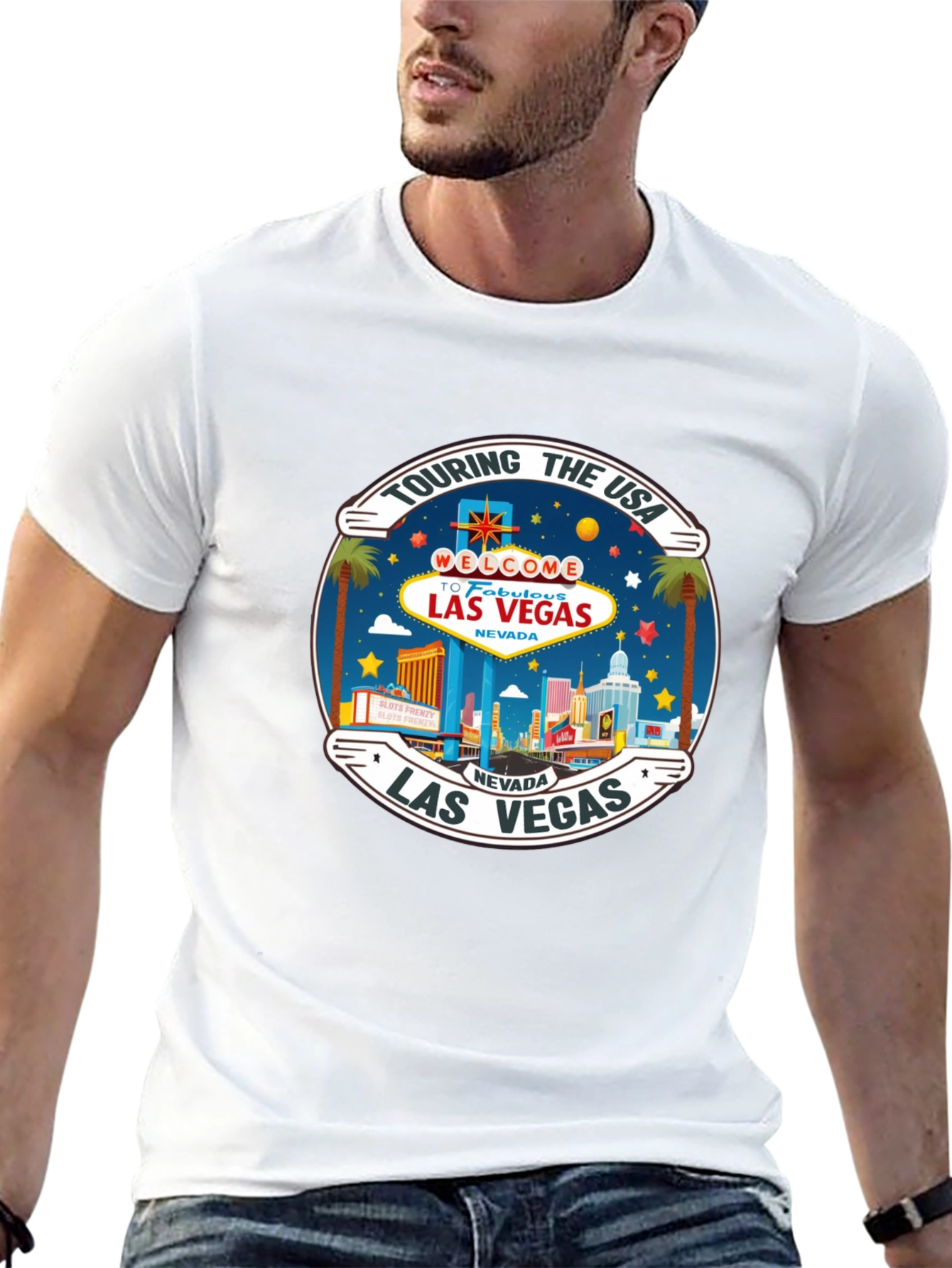 Las Vegas Nevada USA Vacation Souvenir Black T-Shirt