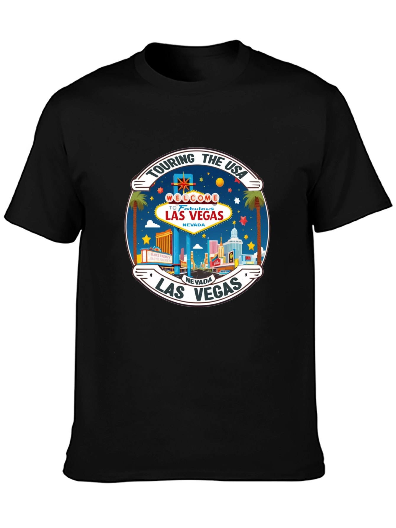 Las Vegas Nevada USA Vacation Souvenir Black T-Shirt