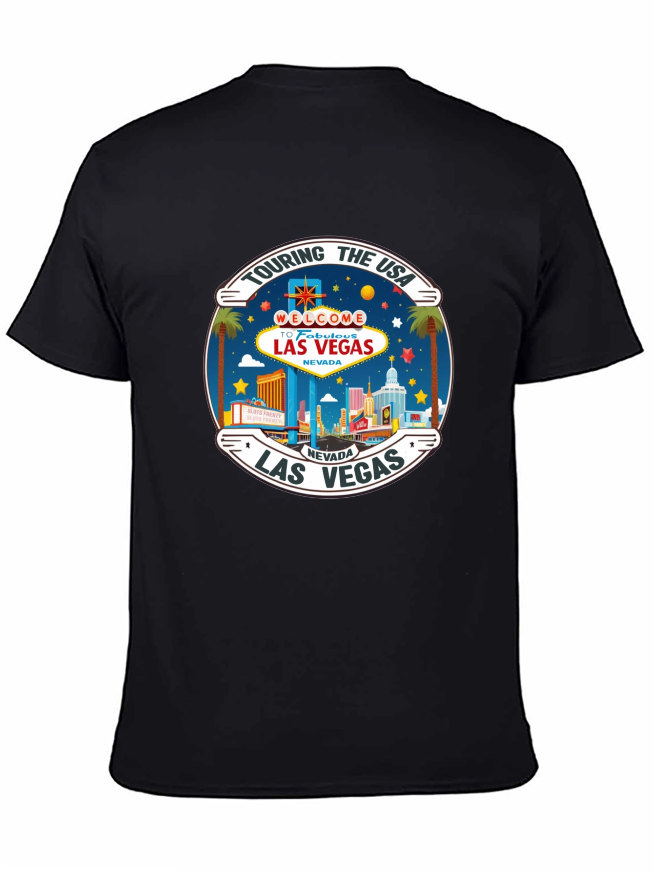 Las Vegas Nevada USA Vacation Souvenir Black T-Shirt