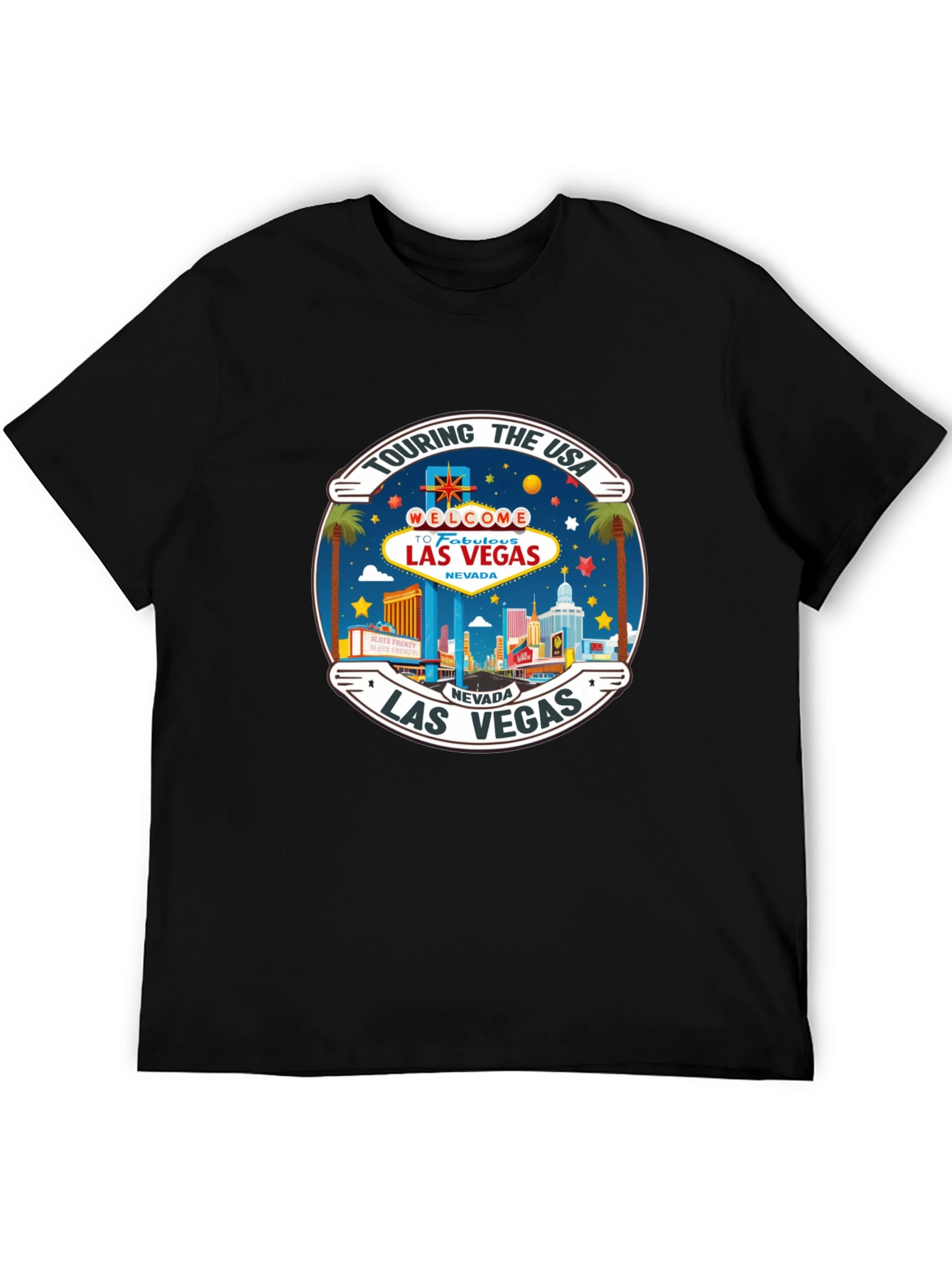 Las Vegas Nevada USA Vacation Souvenir Black T-Shirt