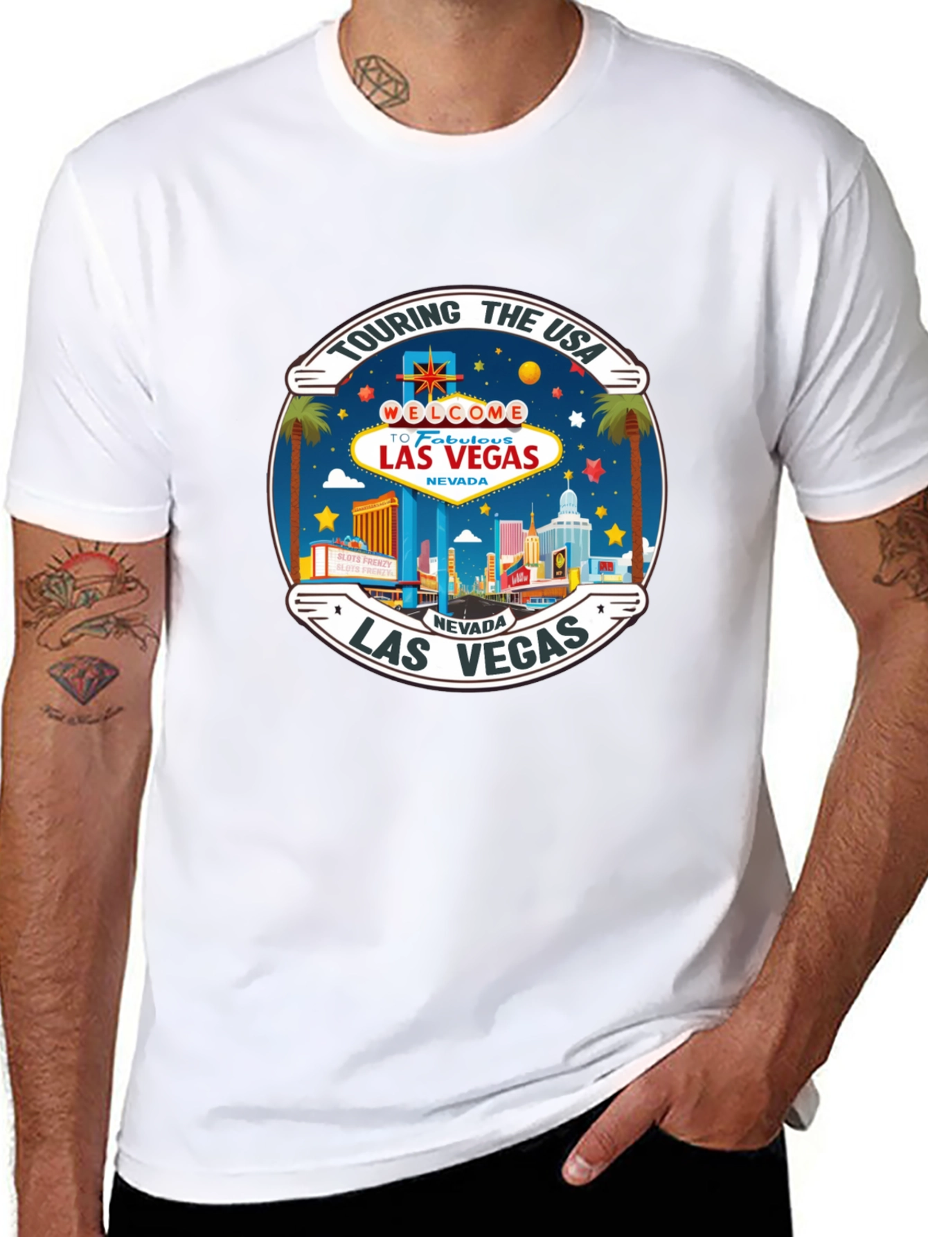 Las Vegas Nevada USA Vacation Souvenir Black T-Shirt